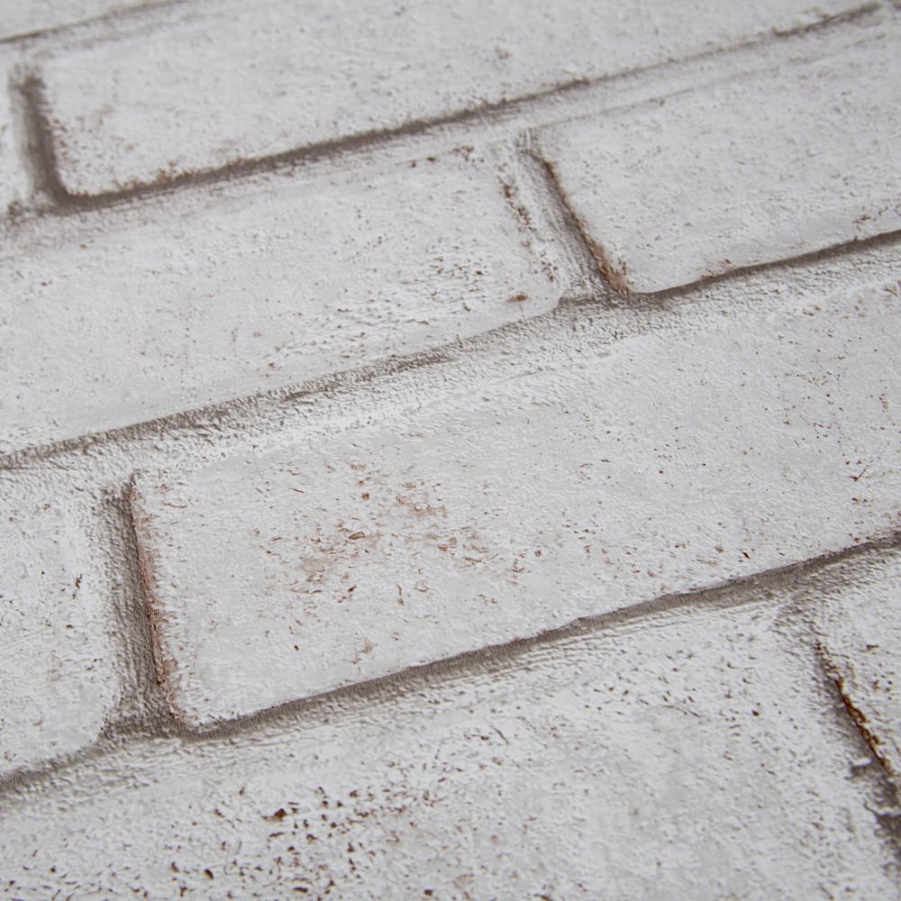 Graham & Brown Strata 56-sq Ft White/Red Vinyl Textured Brick Unpasted ...