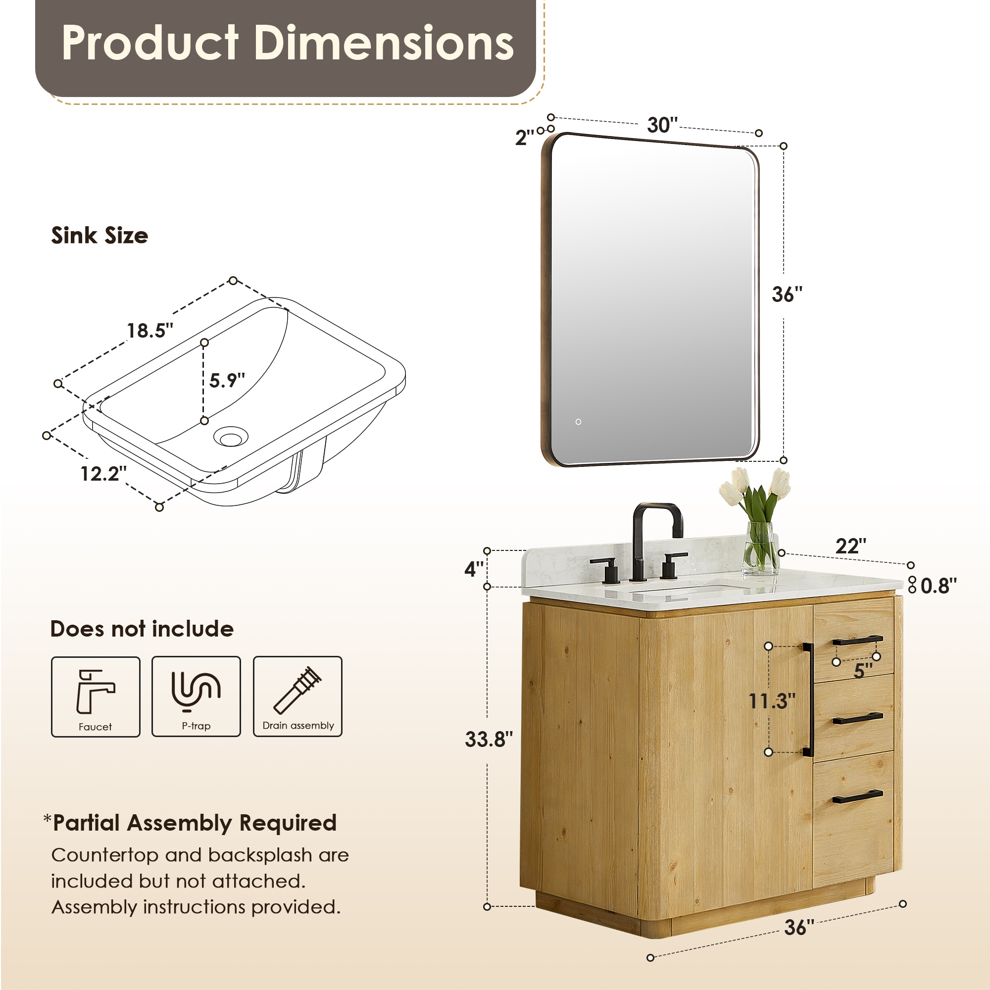 Altair 581036-NB-GW Bath-Vanity-Combo - View #13