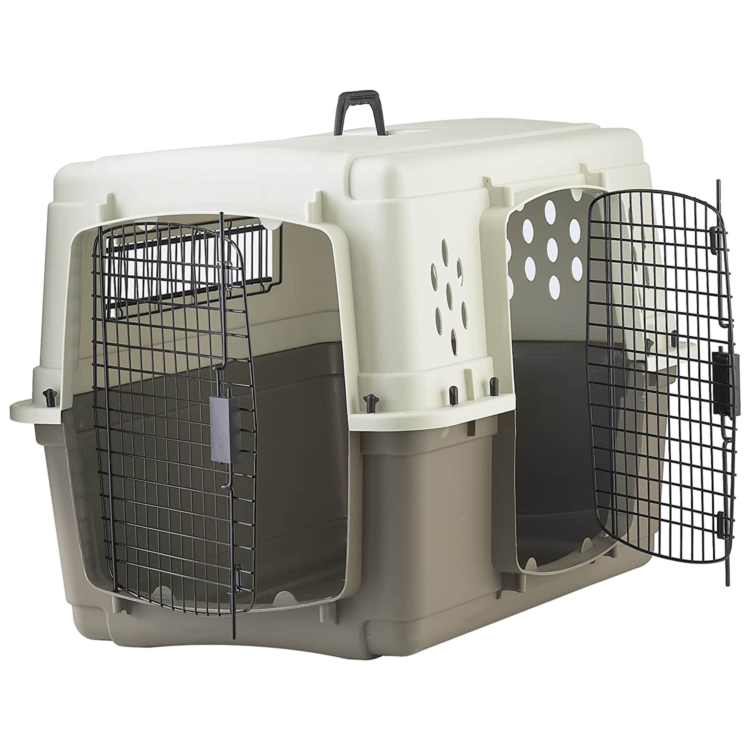 Miller Manufacturing Company 246151 Medium (26 - 40 lbs.) Plastic Dog Crate Indoor/Outdoor ( 2.75-Feet L x 1.83-Feet W x 1.91-Feet H )