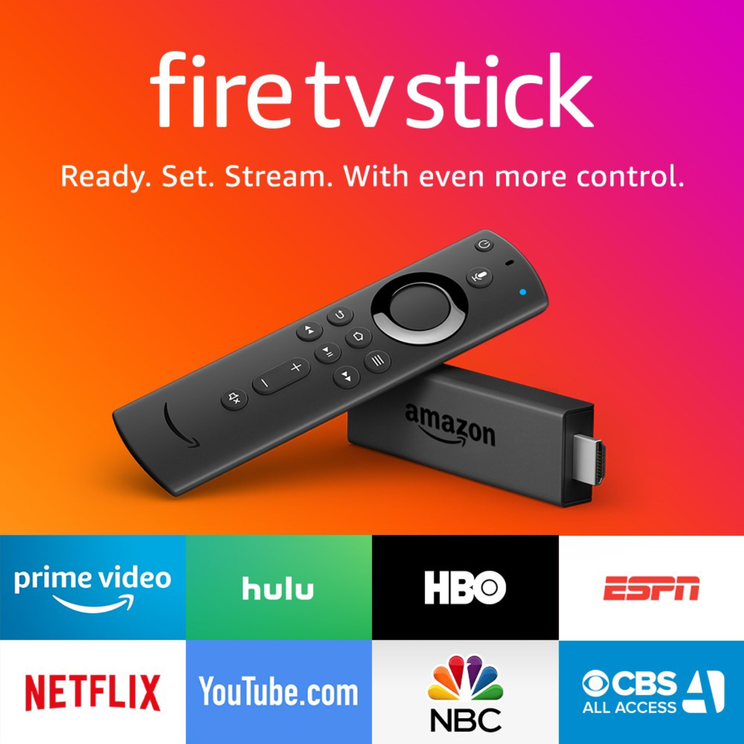 Amazon Fire TV Stick with Alexa Voice Remote, Streaming Media Player - Black