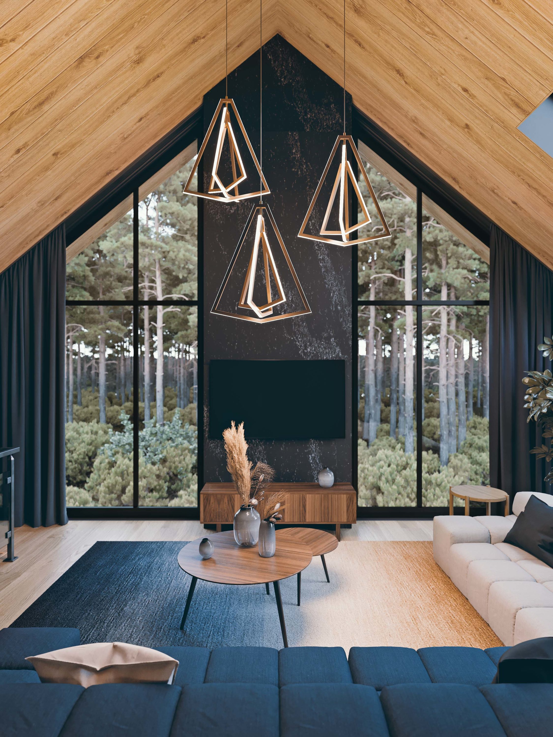 Gianna Satin Nickel Modern LED Pendant Light for Indoor/Outdoor