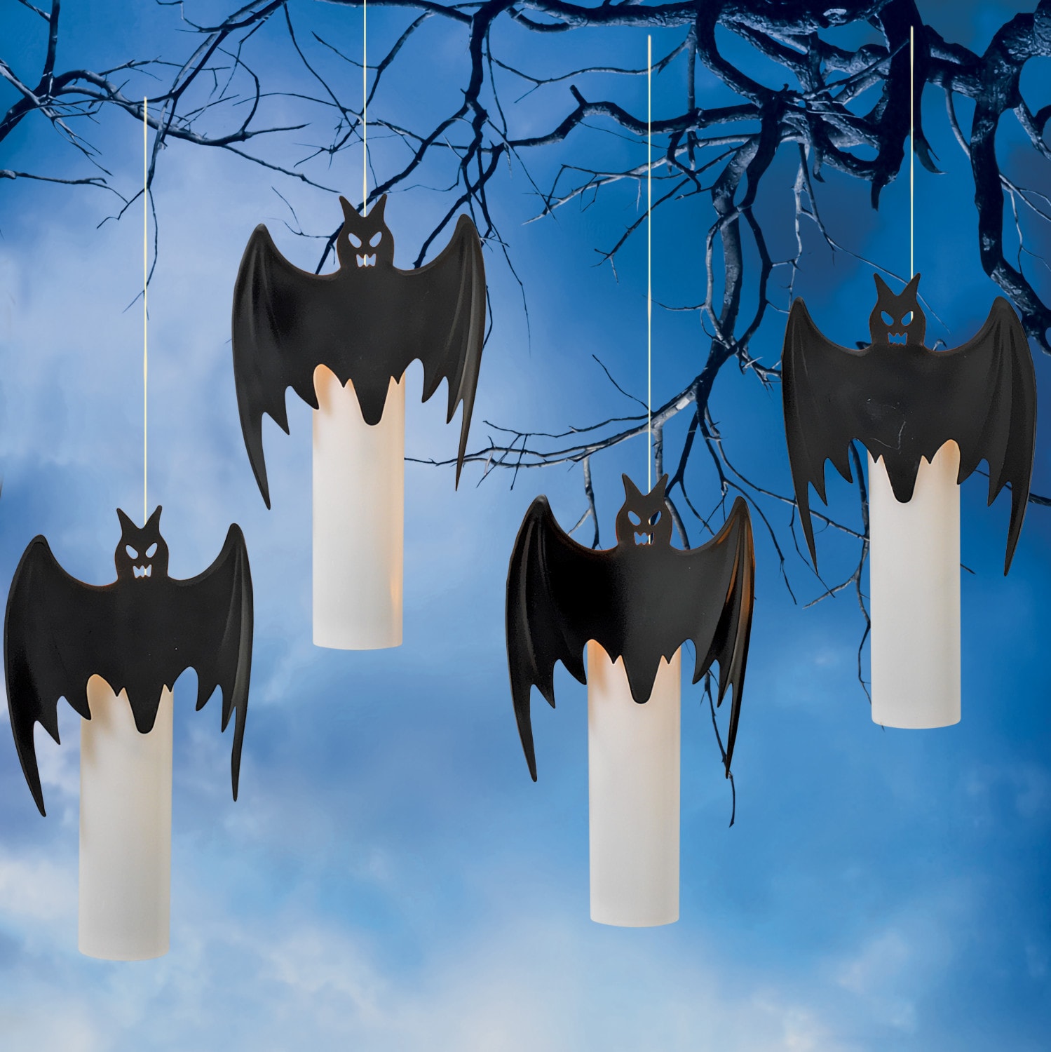 Gil Gerson International 4 Count 1 Ft Led Battery Operated White Halloween Lights In The 