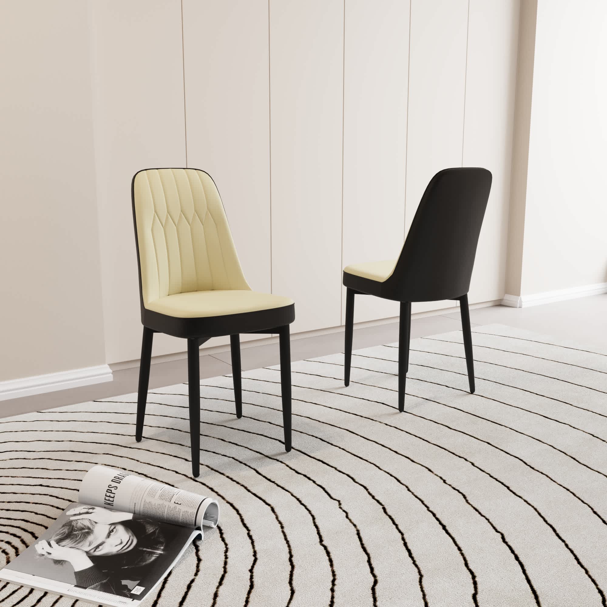 Vynxaria LEXY0094-DJCY-2BEB Dining-Chairs - View #4