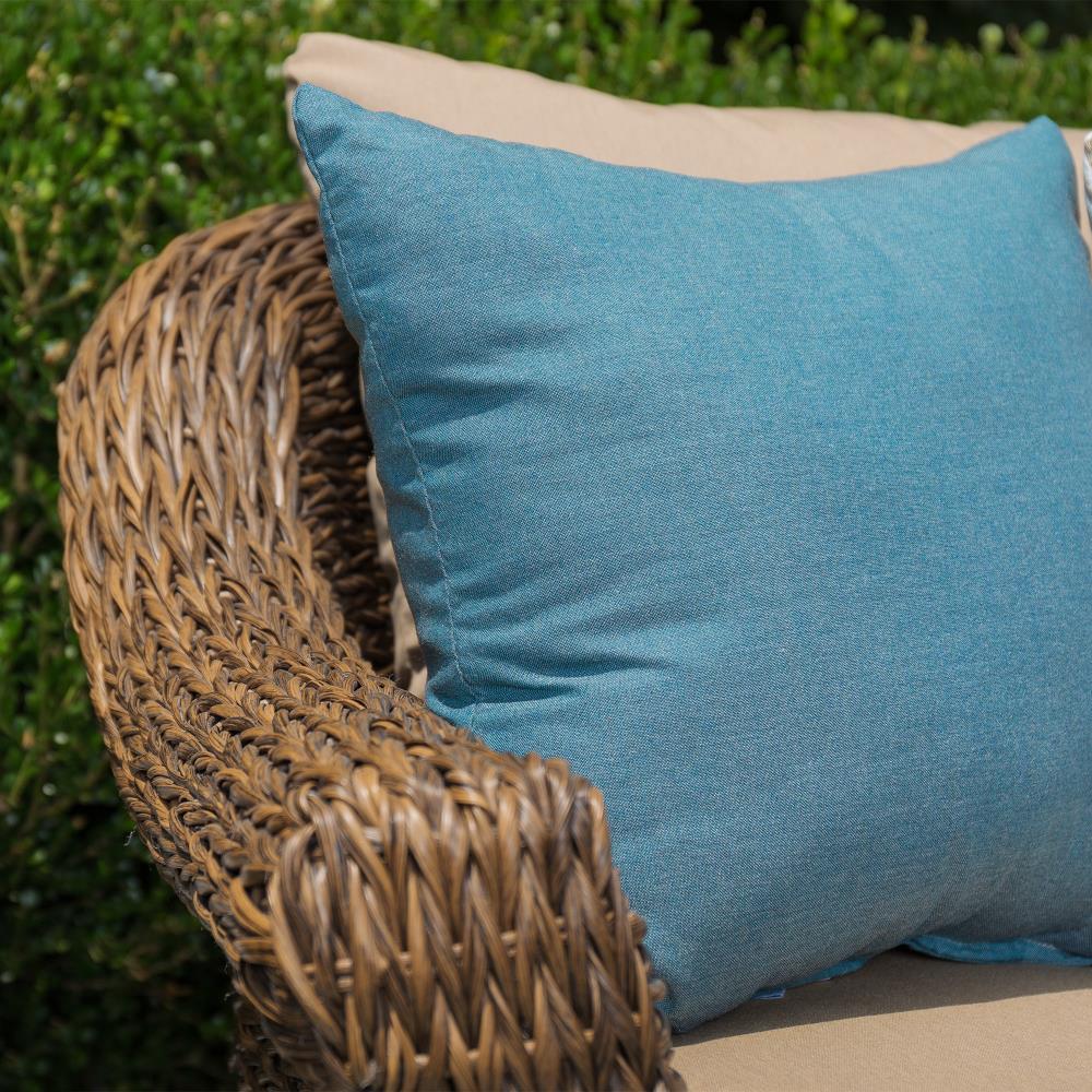 Blue Oak Bahamas Wicker Outdoor Sofa Brown Cushion(S) and Aluminum ...