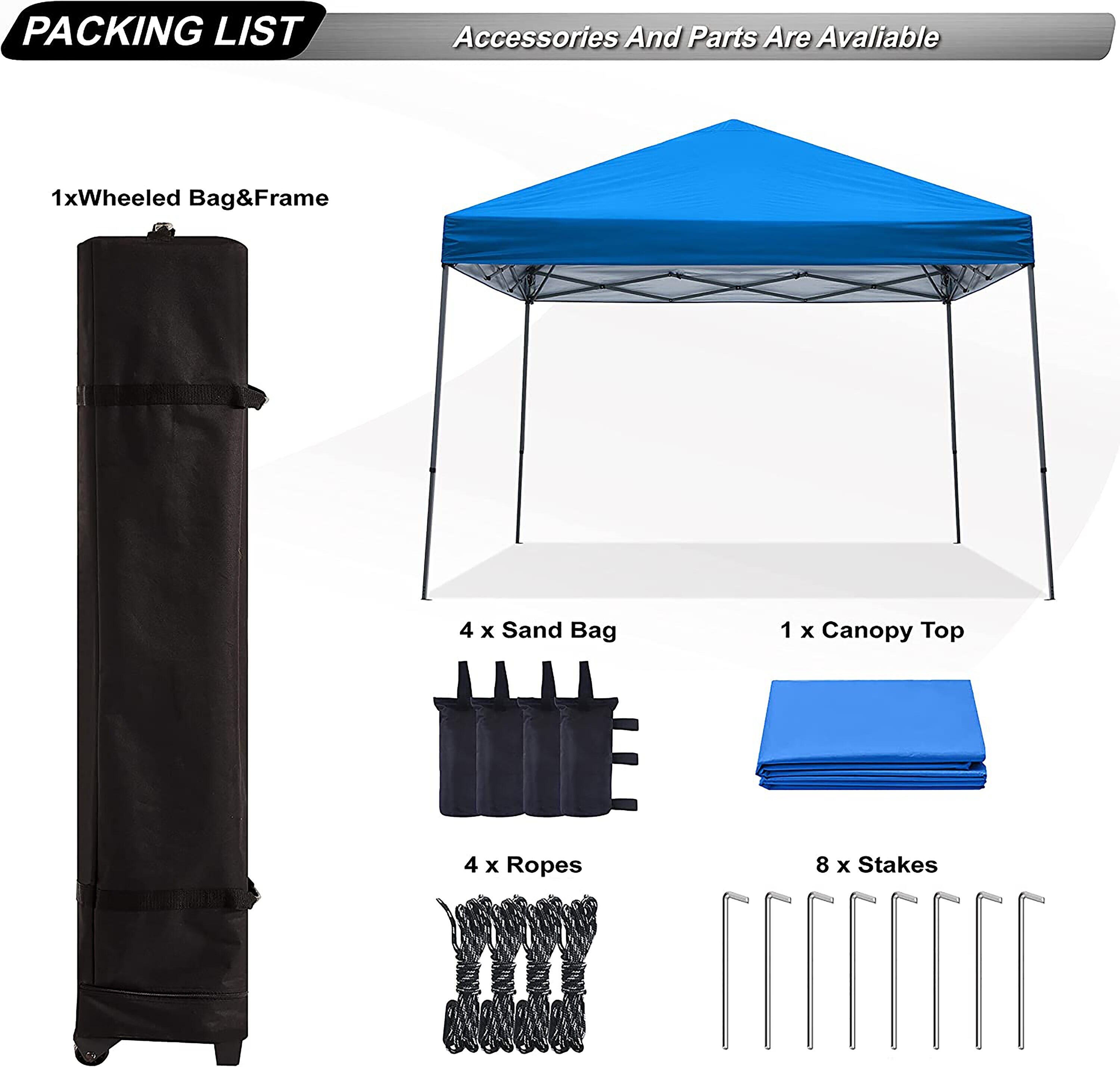 ABCCANOPY AHXJ-10FTBLUE Canopies-Sl - View #4