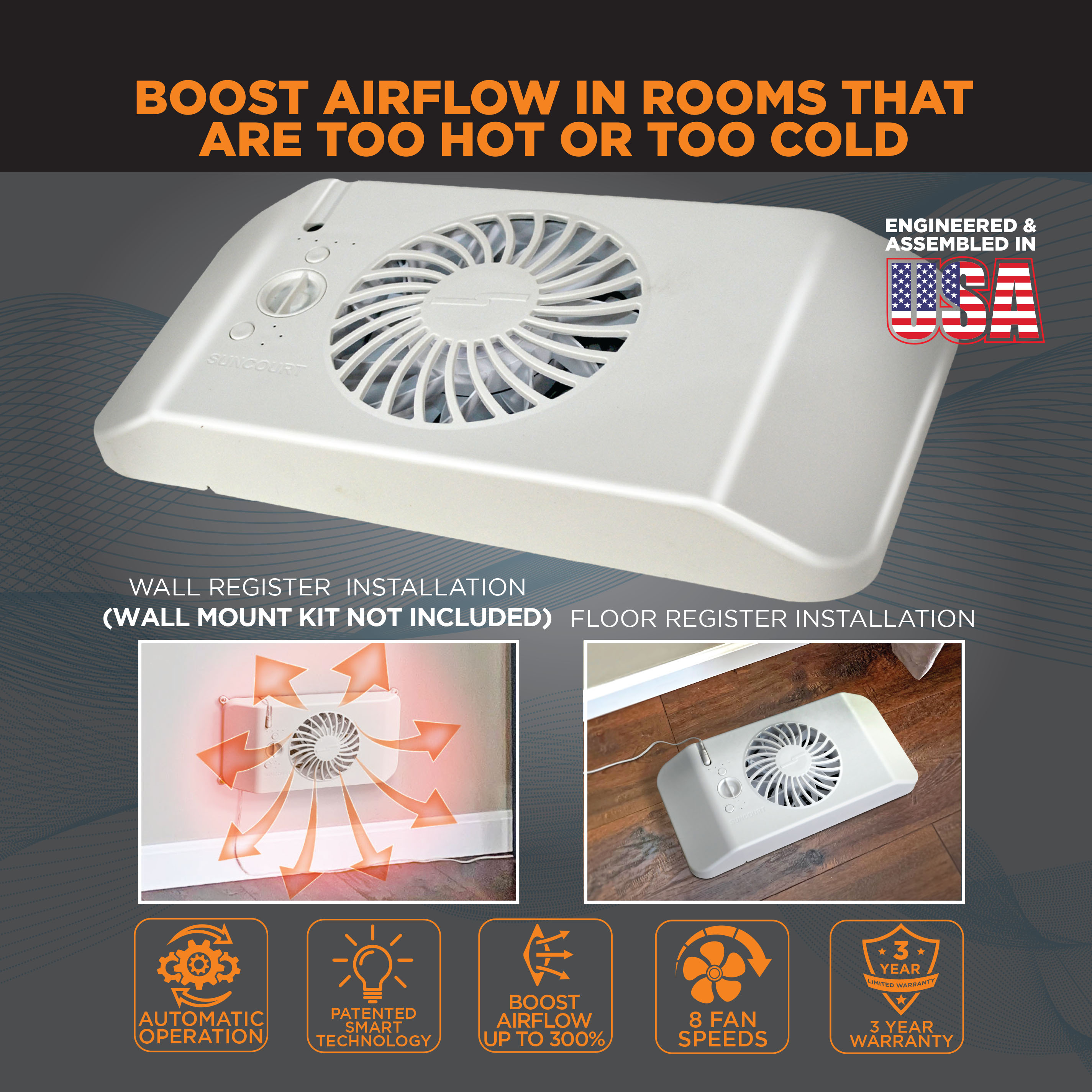 SUNCOURT HC600 Register-Boosters - View #2