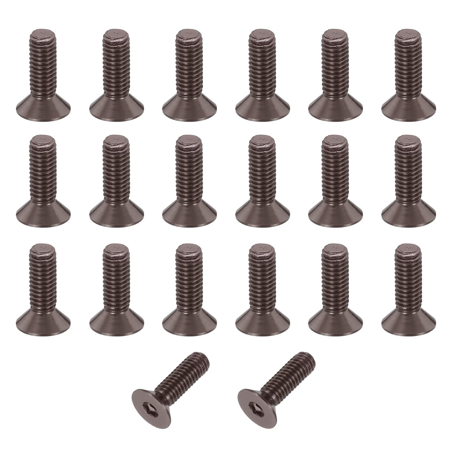 Unique Bargains 20pcs Head Hex Socket Head Screws M3x10mm Titanium Gray ...