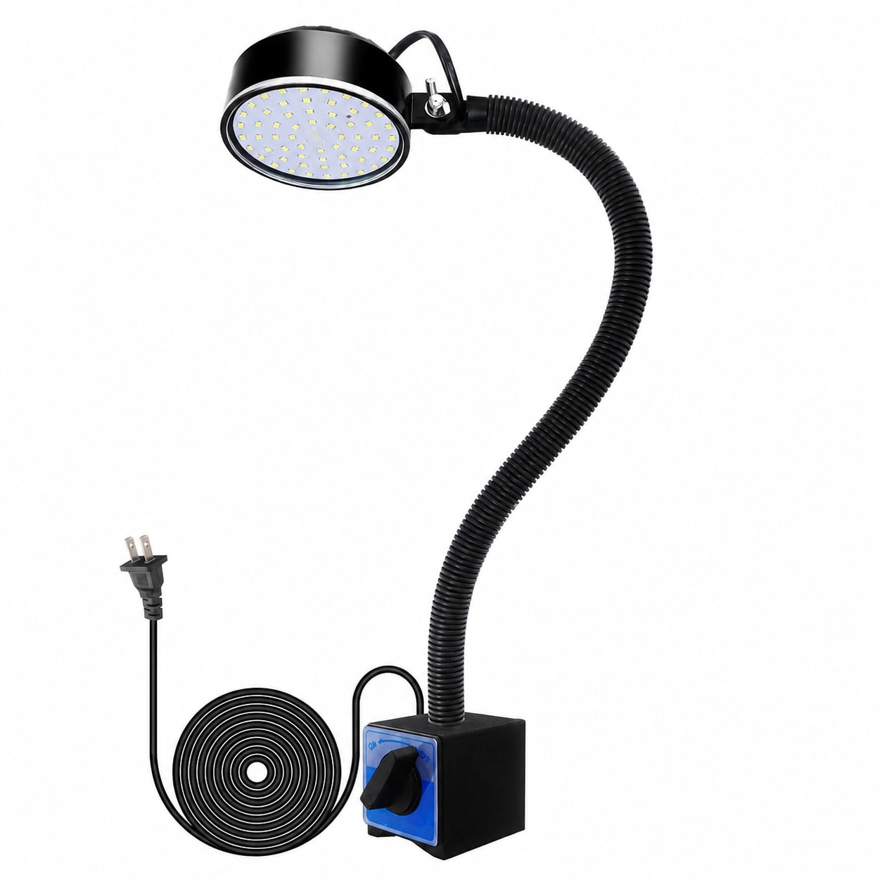 Aoibox  20W Magnetic LED Work Light with 20 in Flexible Gooseneck and Strong Base 2000 Lumens 6500K Shop Lamp