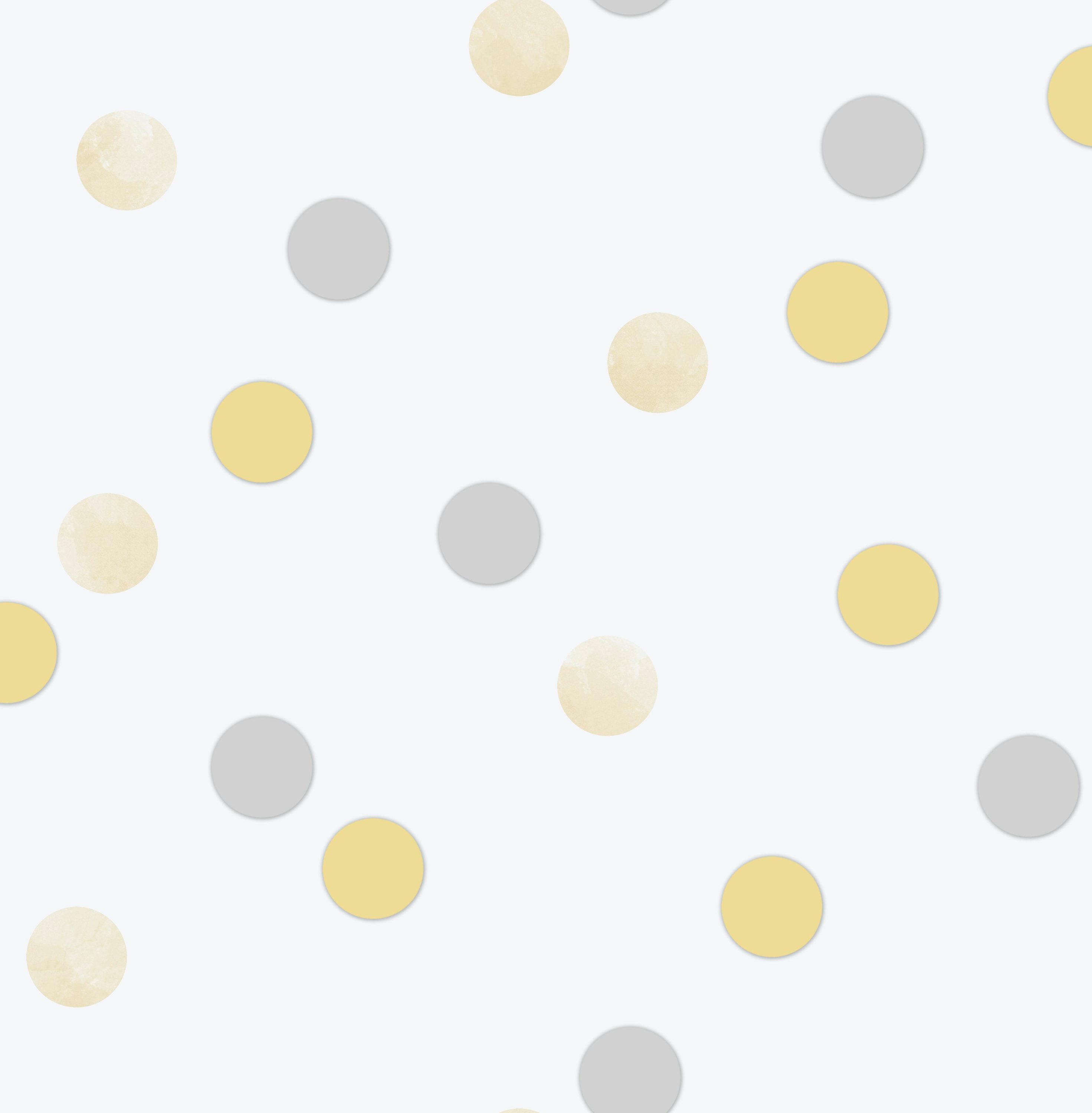 Superfresco Easy Kids at home 56-sq ft Yellow/Silver Paper Polka Dot  Unpasted Wallpaper in the Wallpaper department at 
