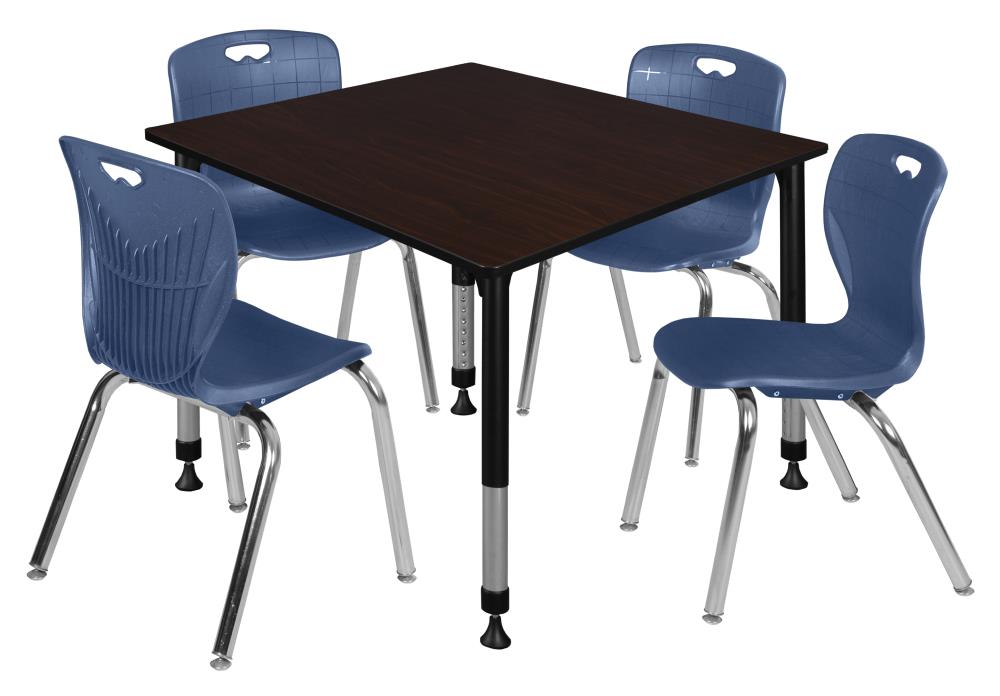 Regency TB4848MWAPBK40NV Classroom Tables Brown 4-Person Training Table (48-in W x 34-in H)