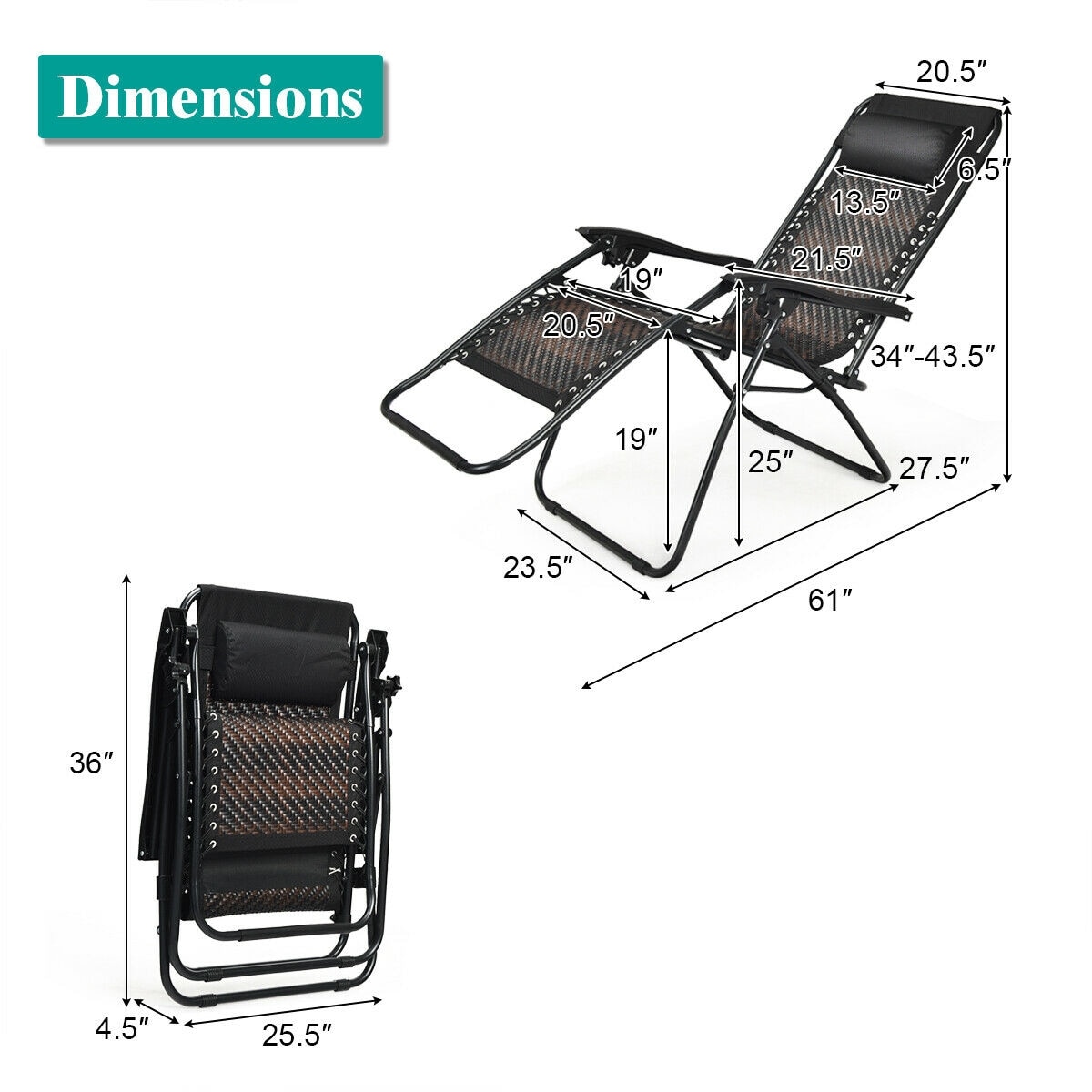 LIVIZA DOJ70634BN-1 Beach-Camping-Chairs - View #2