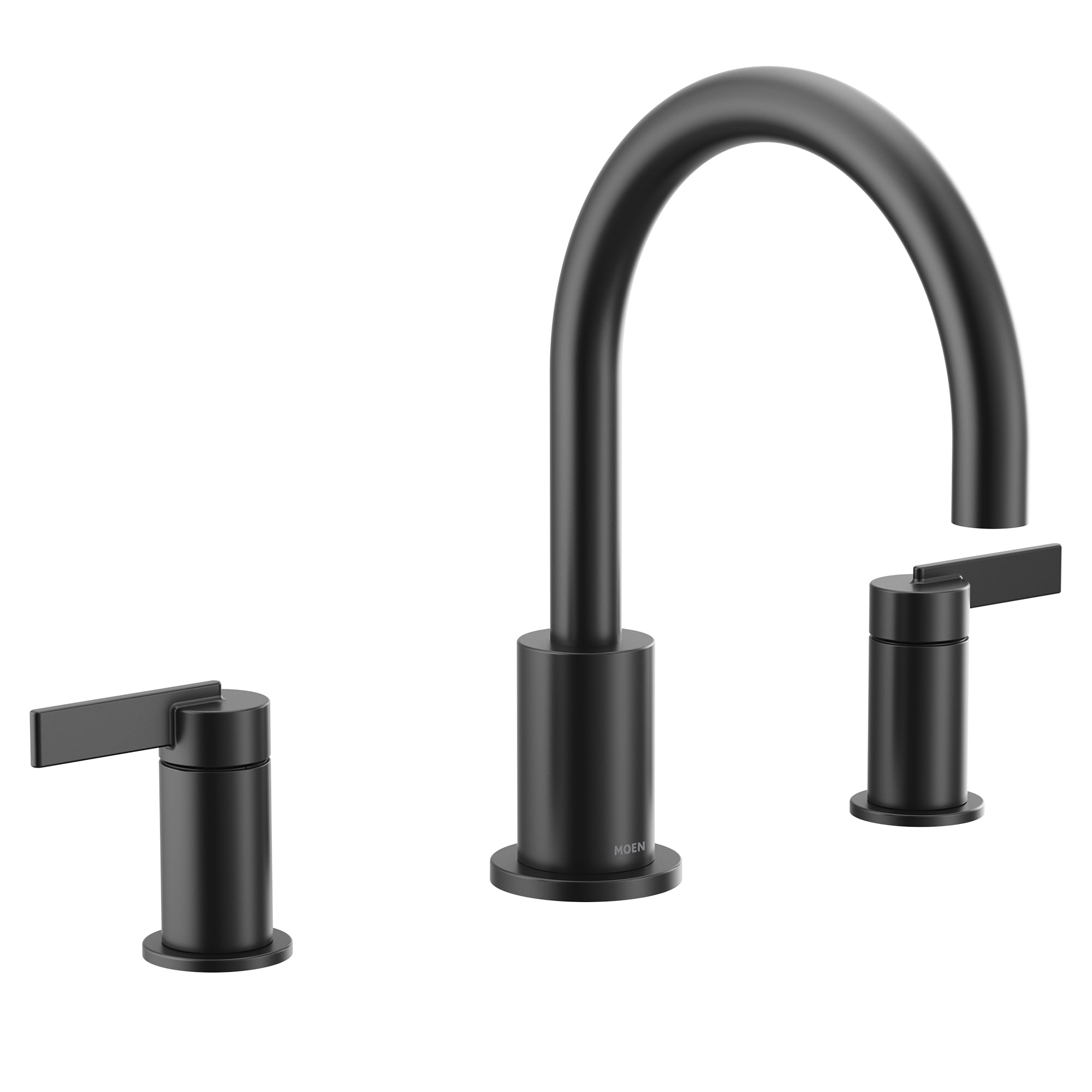 Moen T6223BL Cia Matte Black 2-handle Deck-mount Roman High-arc Bathtub Faucet