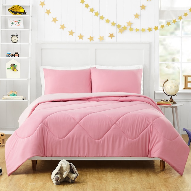 2 Piece Pink Twin Xl Comforter Set, Twin Bed Comforter Set Pink