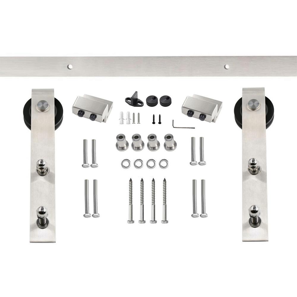 Delaney Hardware BD1052 60-in Satin nickel Satin nickel Indoor Standard Single Barn door hardware kit