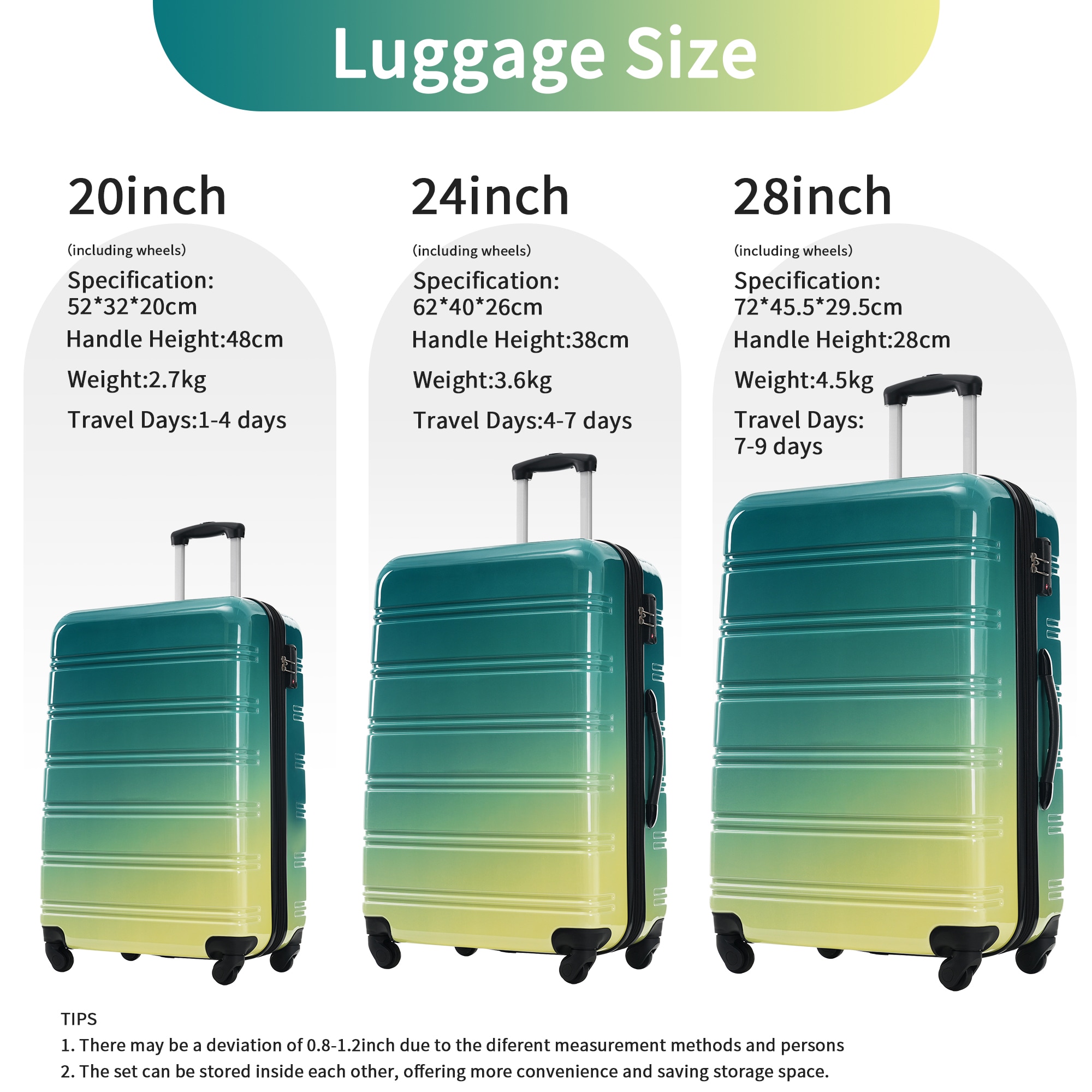 ModernLuxe L3P-N732P184448R Luggage-And-Luggage-Sets - View #17