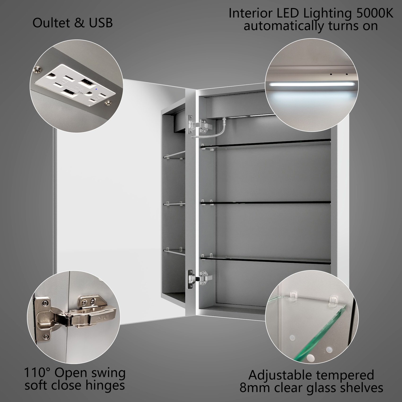 ExBrite EXMC2030V8LX Bathroom-Medicine-Cabinets - View #9