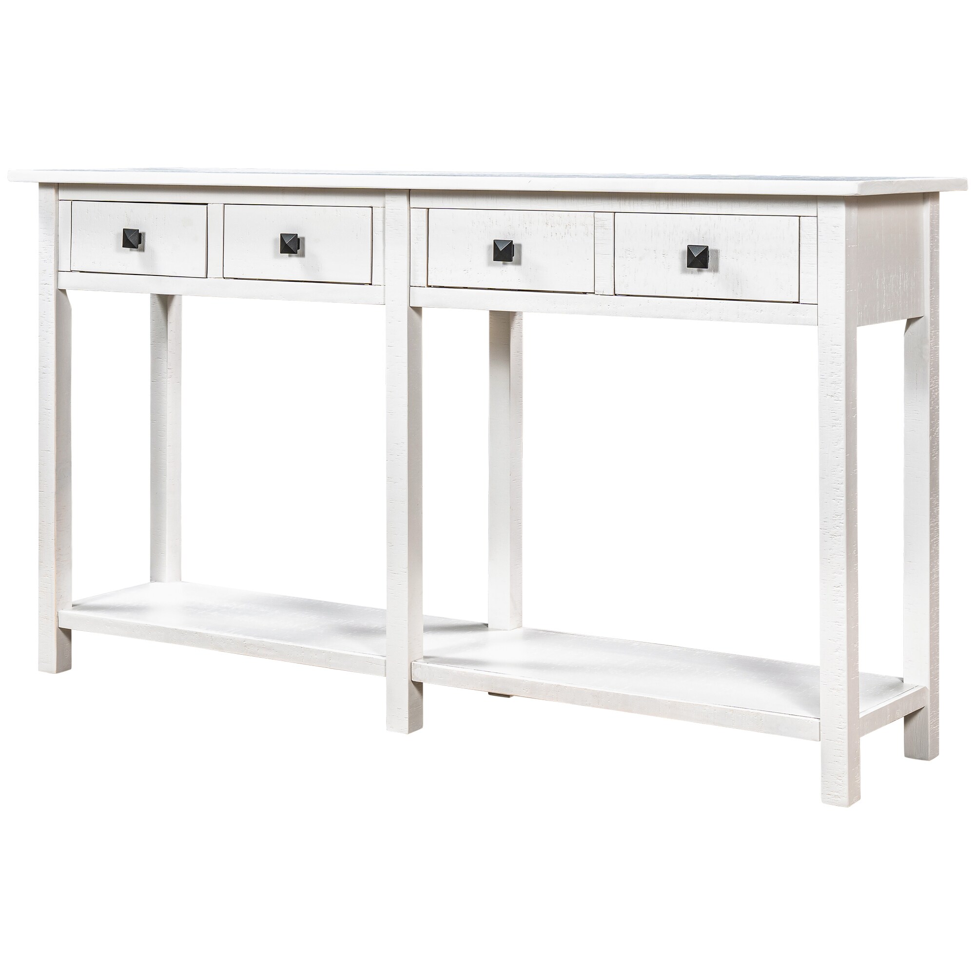 Sumyeg TR-WF188957AAL Console Table with Four Drawers and Bottom Shelf Modern Ivory Console table