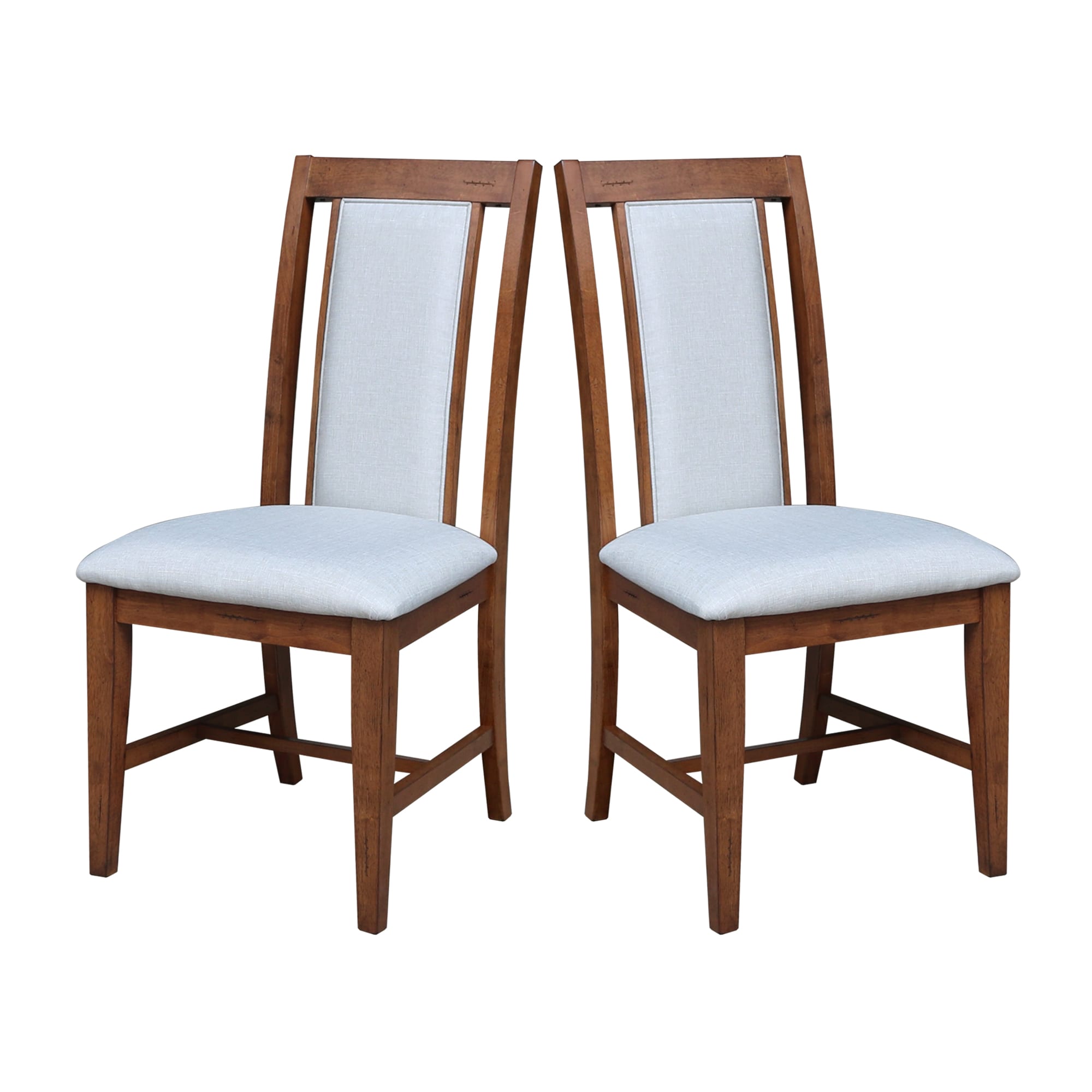 International Concepts C42-59P Set of Traditional Polyester Dining side chair ( Wood Frame )