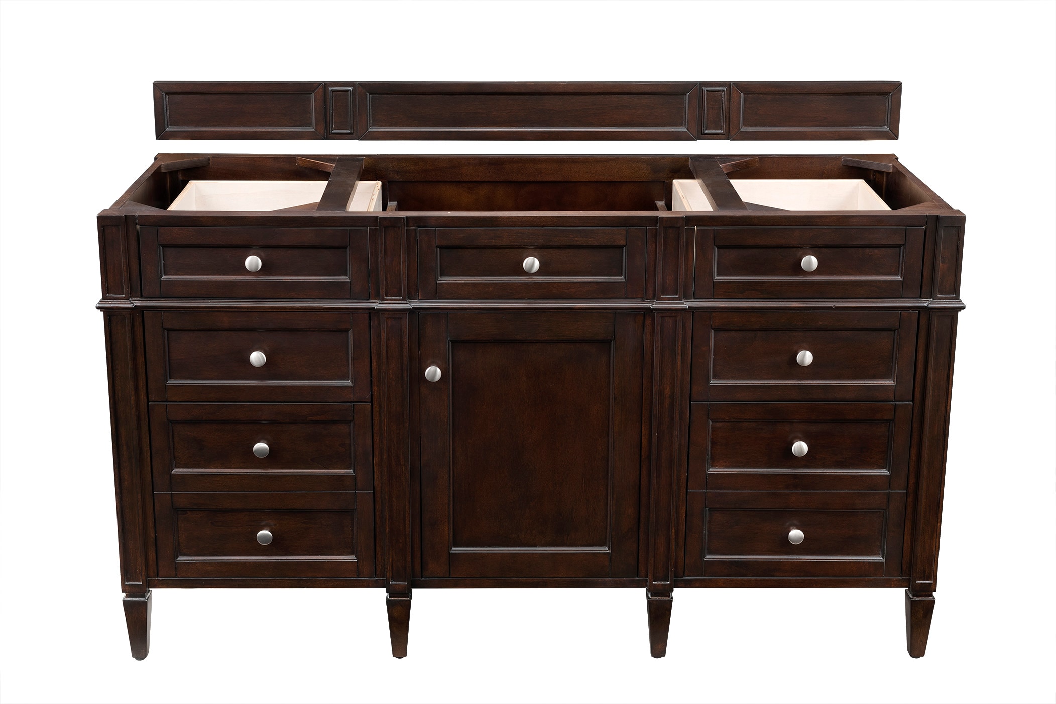 James Martin Vanities Amberly 60-in Mid-Century Walnut Bathroom Vanity Base Cabinet without Top (Assembly Required)