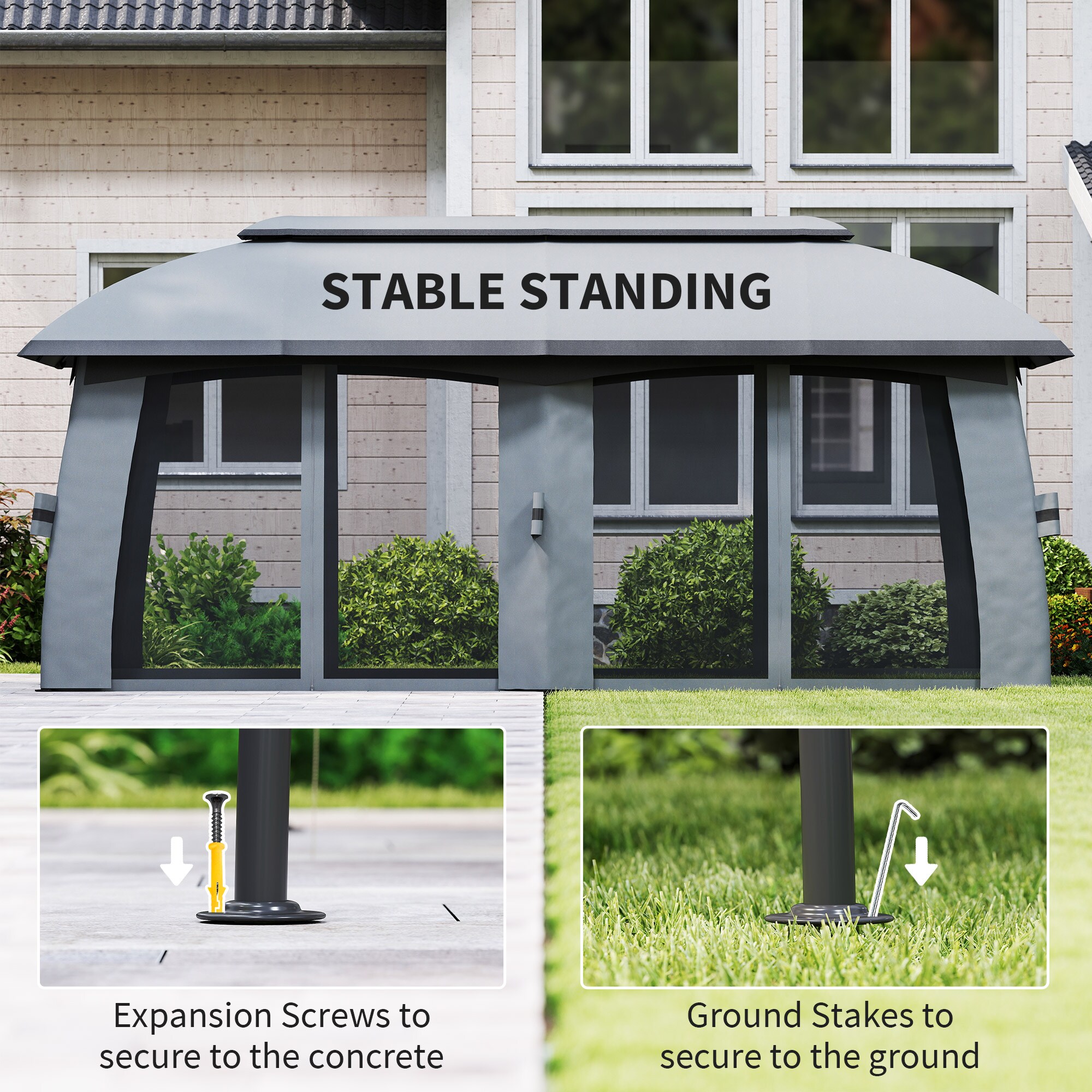 Outsunny 84C-365V00LG Wood-Resin-Gazebos - View #4