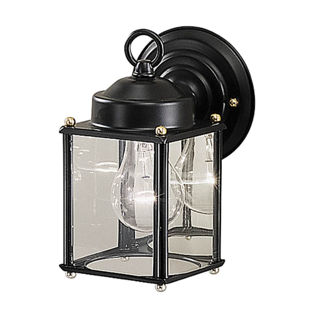 Kichler 9611BK 1 -Light 8.25-in H Black Hardwired Outdoor Wall Light