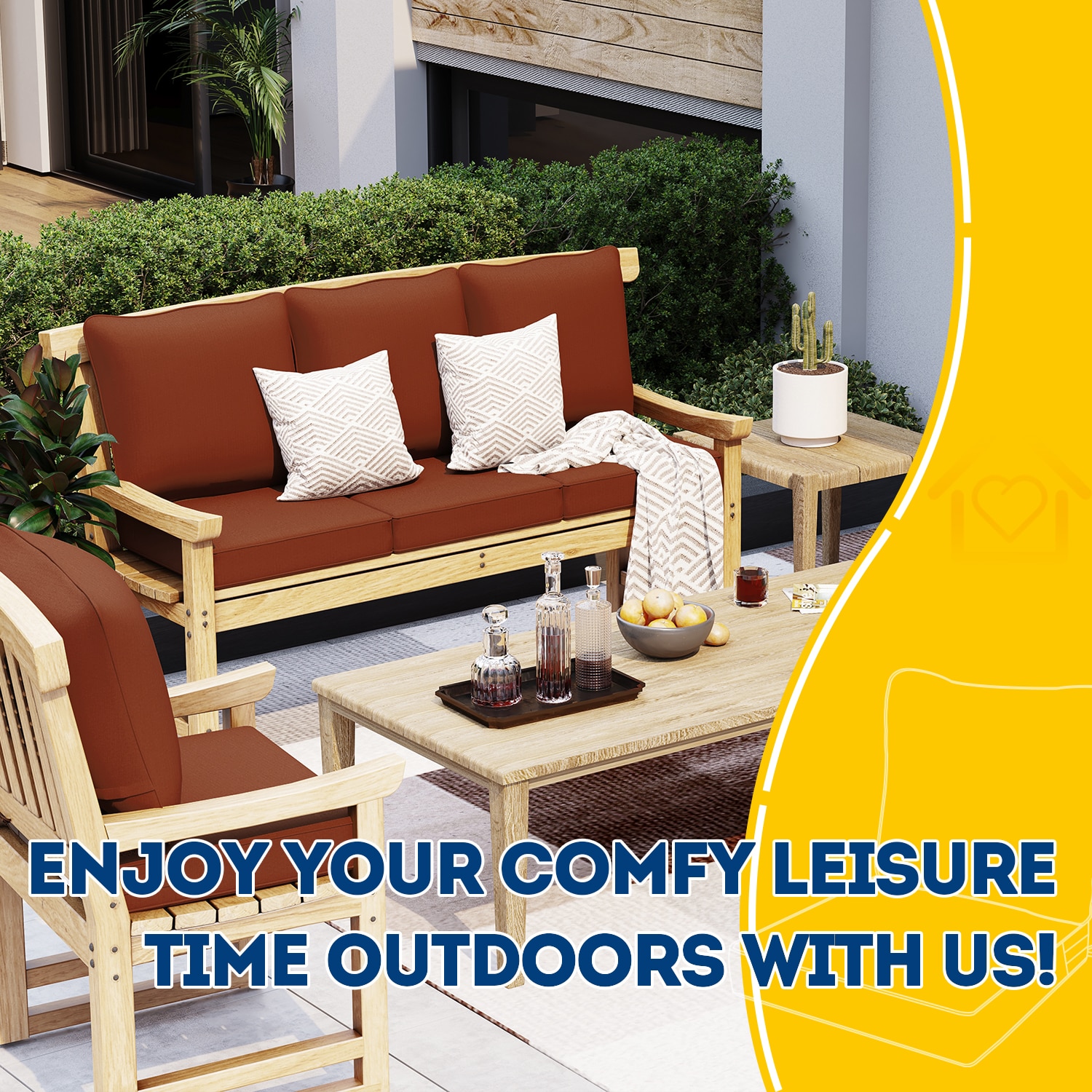AAAAAcessories AOC-D-P-RED Patio-Furniture-Cushions - View #13