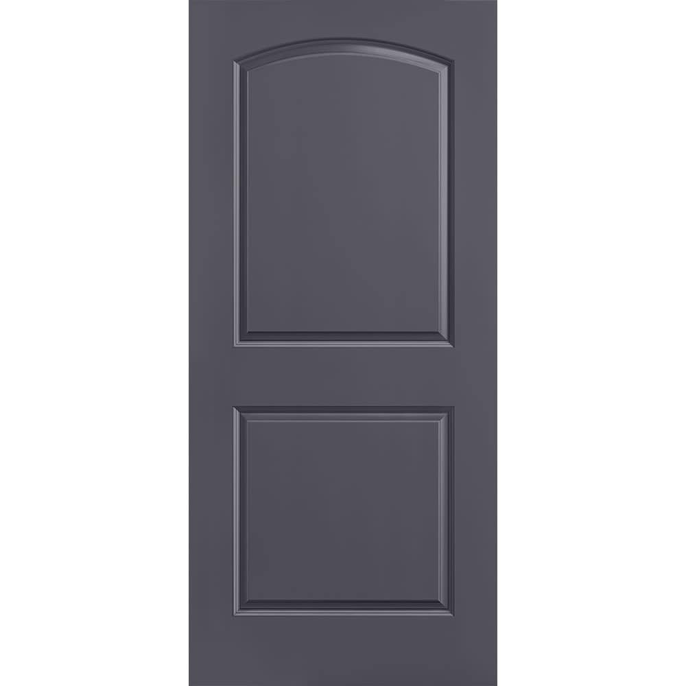 Masonite 1317739 Roman 36-in x 80-in Slate 2-panel round top Smooth Solid core Prefinished Molded composite Slab Door