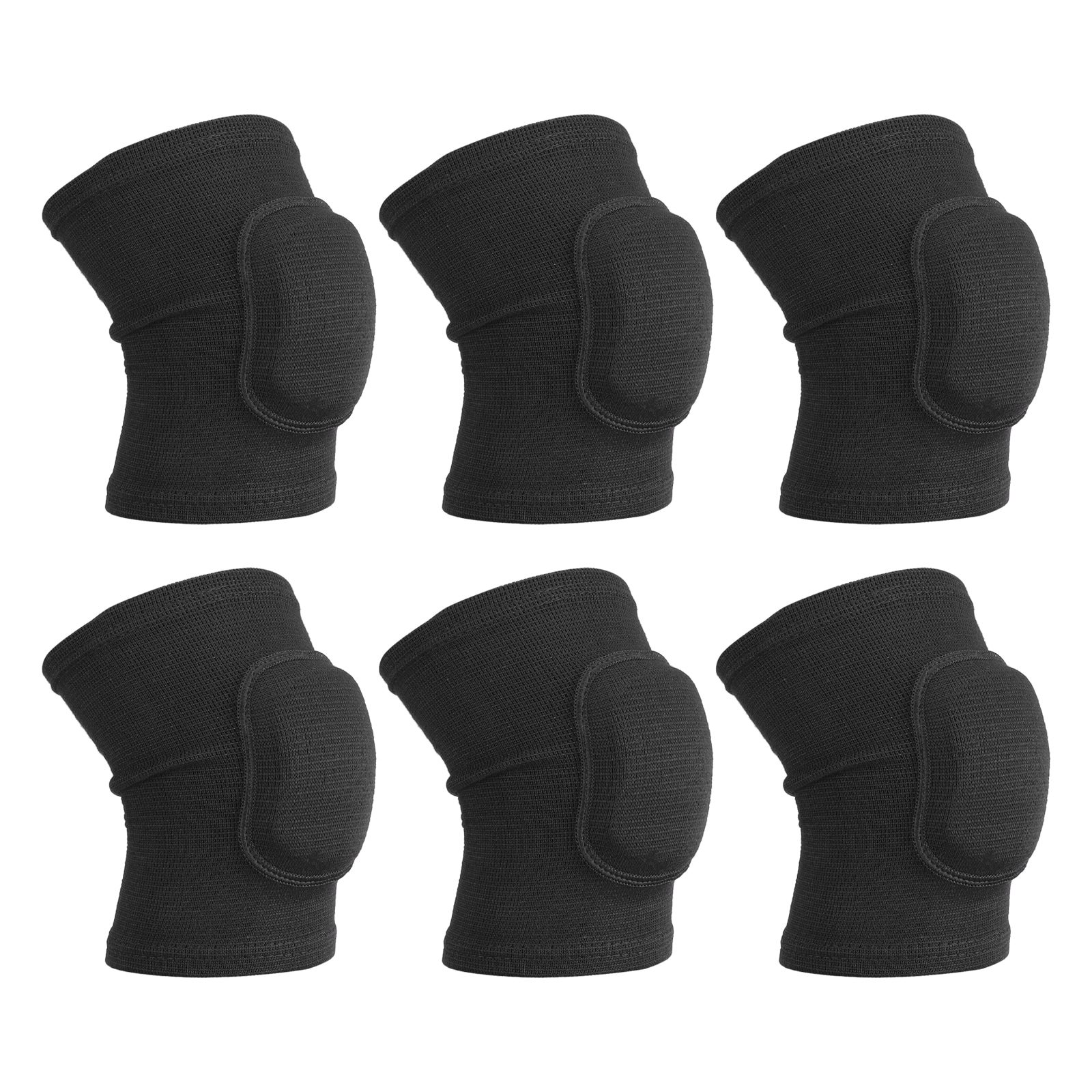 PATIKIL L Size Protective Knee Pads 3 Pairs Sponge Volleyball Knee Pads Breathable Dance Knee Pads Brace for Women Men Football Basketball Workout Black