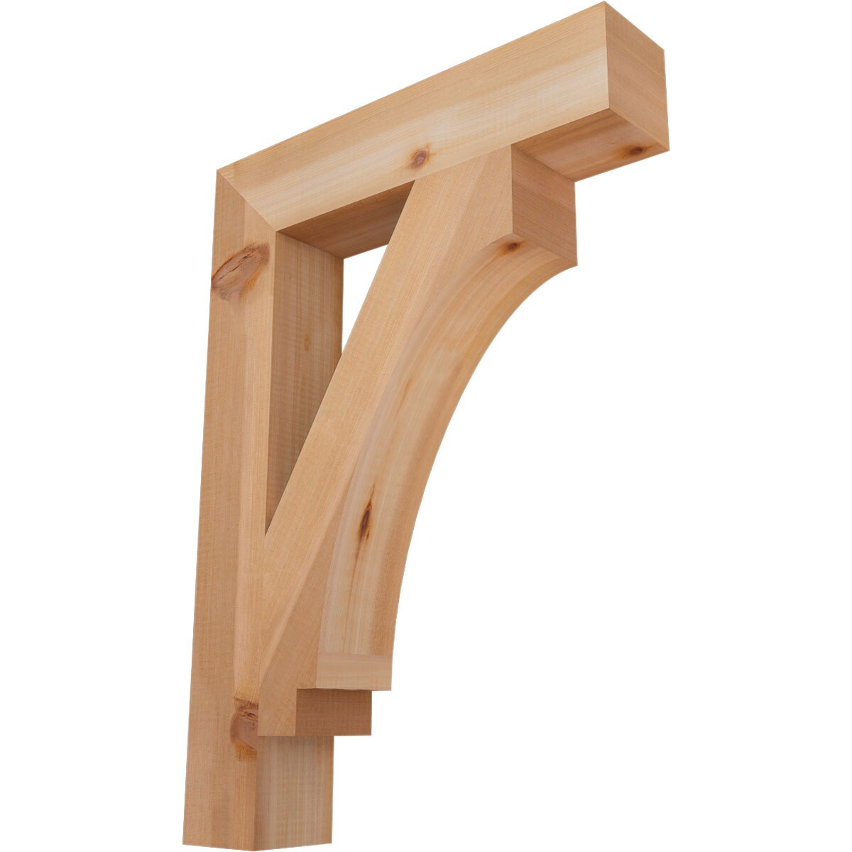 Ekena Millwork BKT04X20X28IMP05SWR Imperial Block Smooth 3-1/2-in x 20-in x 28-in Western red cedar Brown Wood Standard bracket