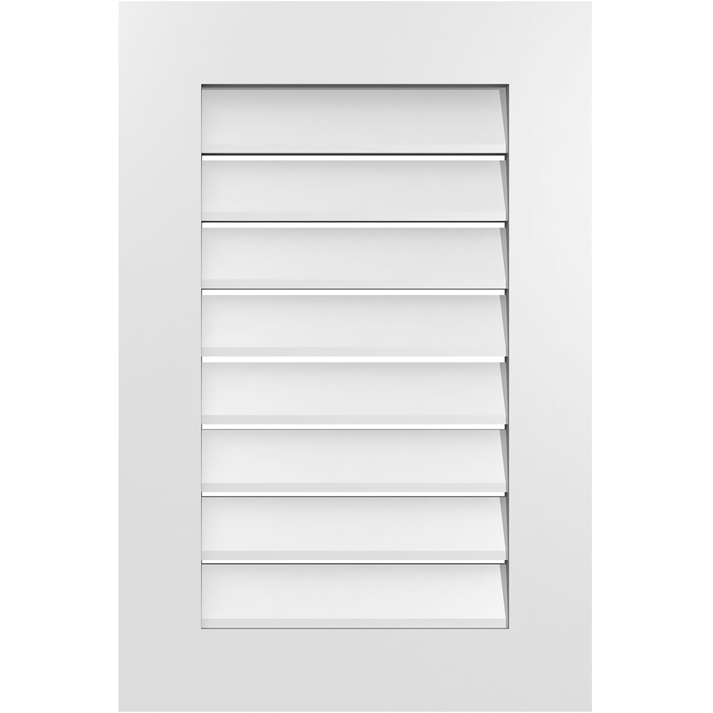Ekena Millwork GVPVE20X3001SF 20-Inches x 30-Inches Off-white Rectangle PVC Gable Louver Vent