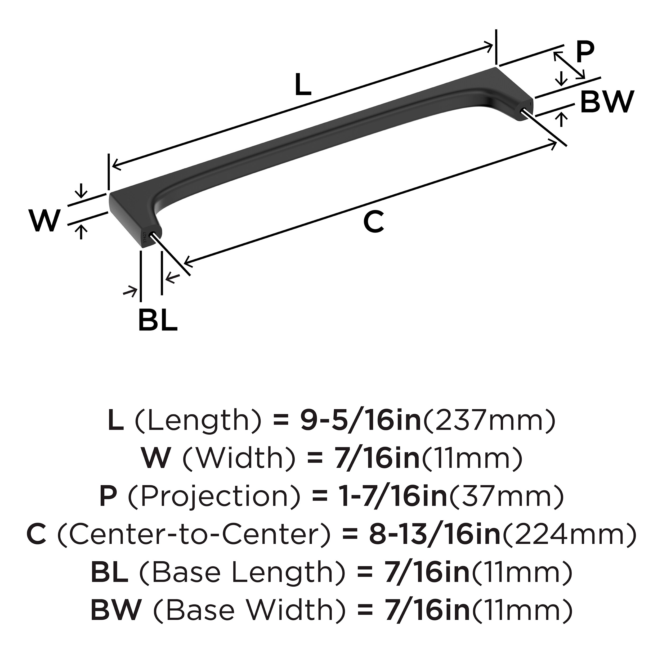 Amerock BP37427MB Cabinet-Pulls - View #4