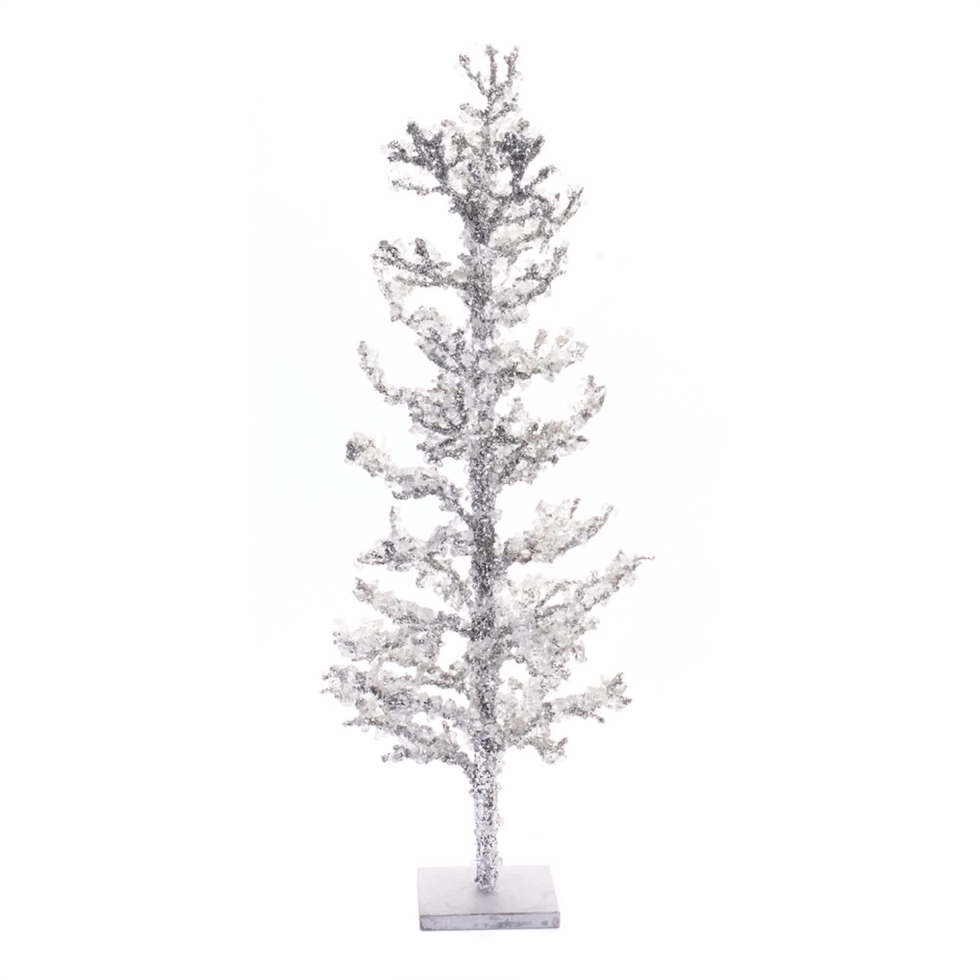 Melrose International 91781DS Icy Tree (Set of 2) 24H Acrylic