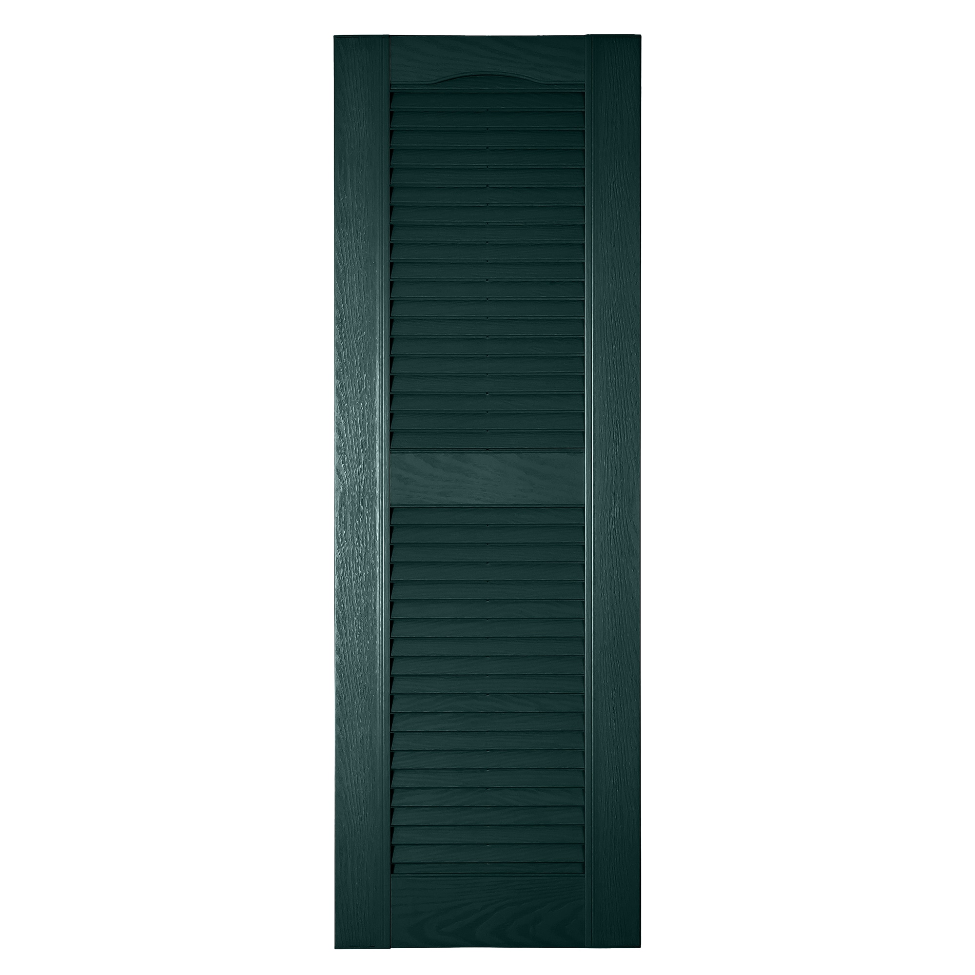 RELIABILT LVRCT1670021 16.25-in W x 70-in H Ebony Green Louvered Polypropylene Exterior Shutters ( 2 -Pack )