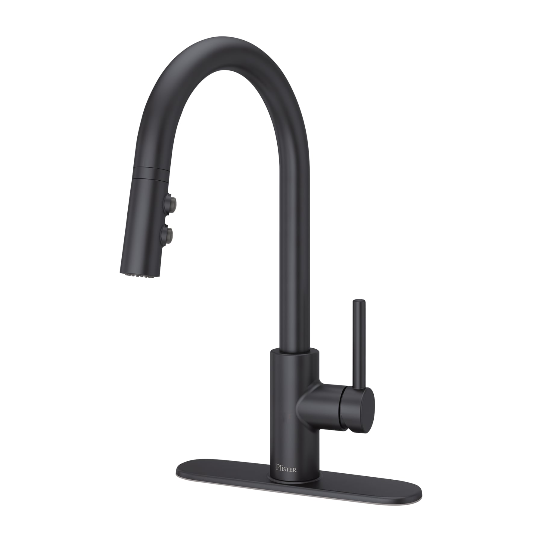 Stellen 16.75" High Arc Pull-Down Kitchen Faucet in Matte Black