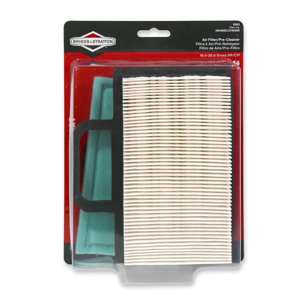 Briggs & Stratton Paper Air Filter for 4-Cycle Intek V-Twin Engine in the  Power Equipment Air Filters department at