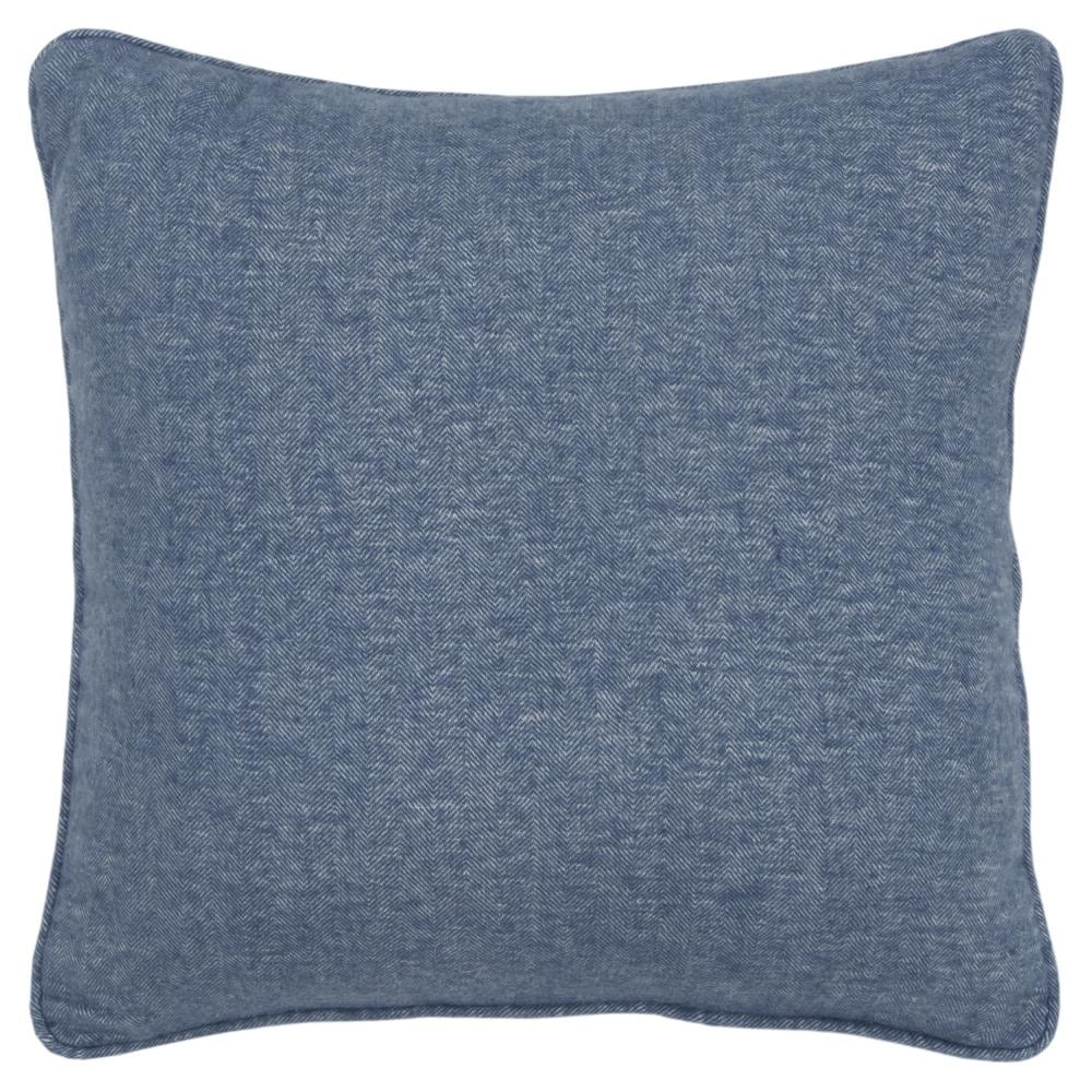 Rizzy Home T14814 Poly filled pillow 20-in x 20-in Blue Square Indoor Decorative Pillow