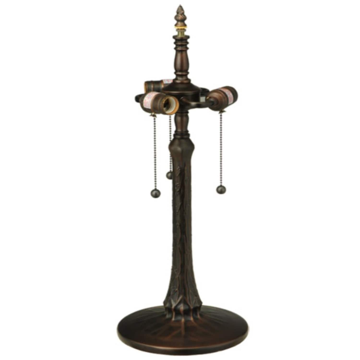 Meyda Tiffany Lighting 30972 22-in Brown Plug-in Metal Lamp Base