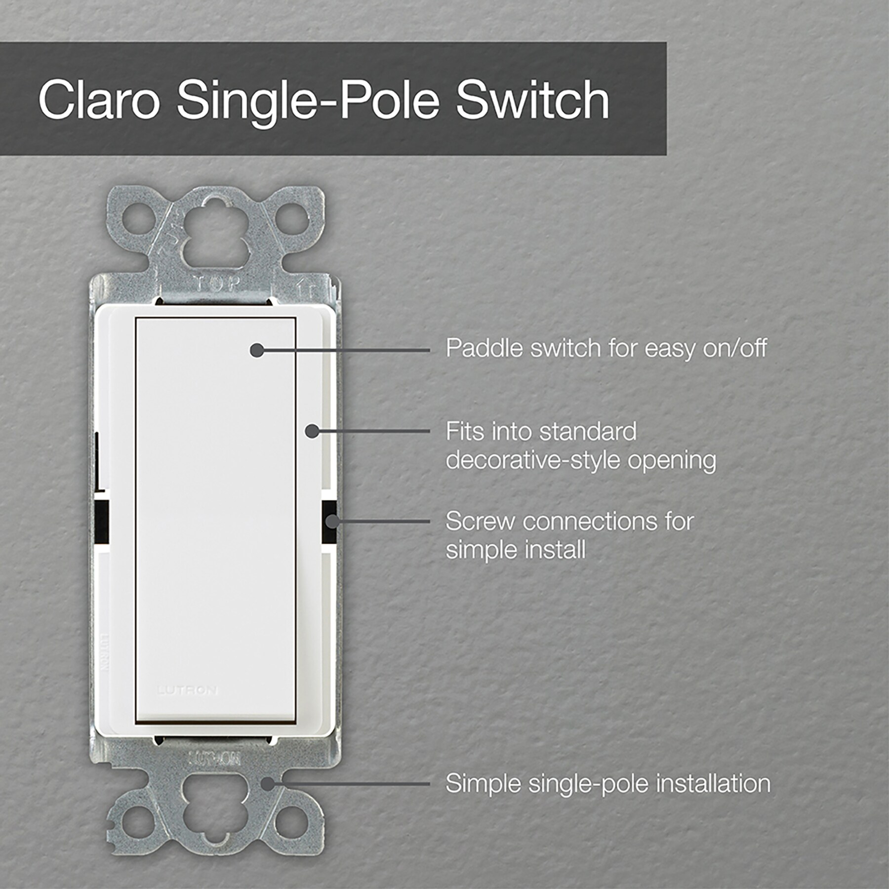 Lutron Claro 15-amp Single-pole Rocker Master Light Switch, Sand in the ...