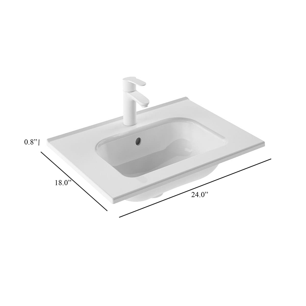 WS Bath Collections SLIM 60 Bath-Sink - View #8
