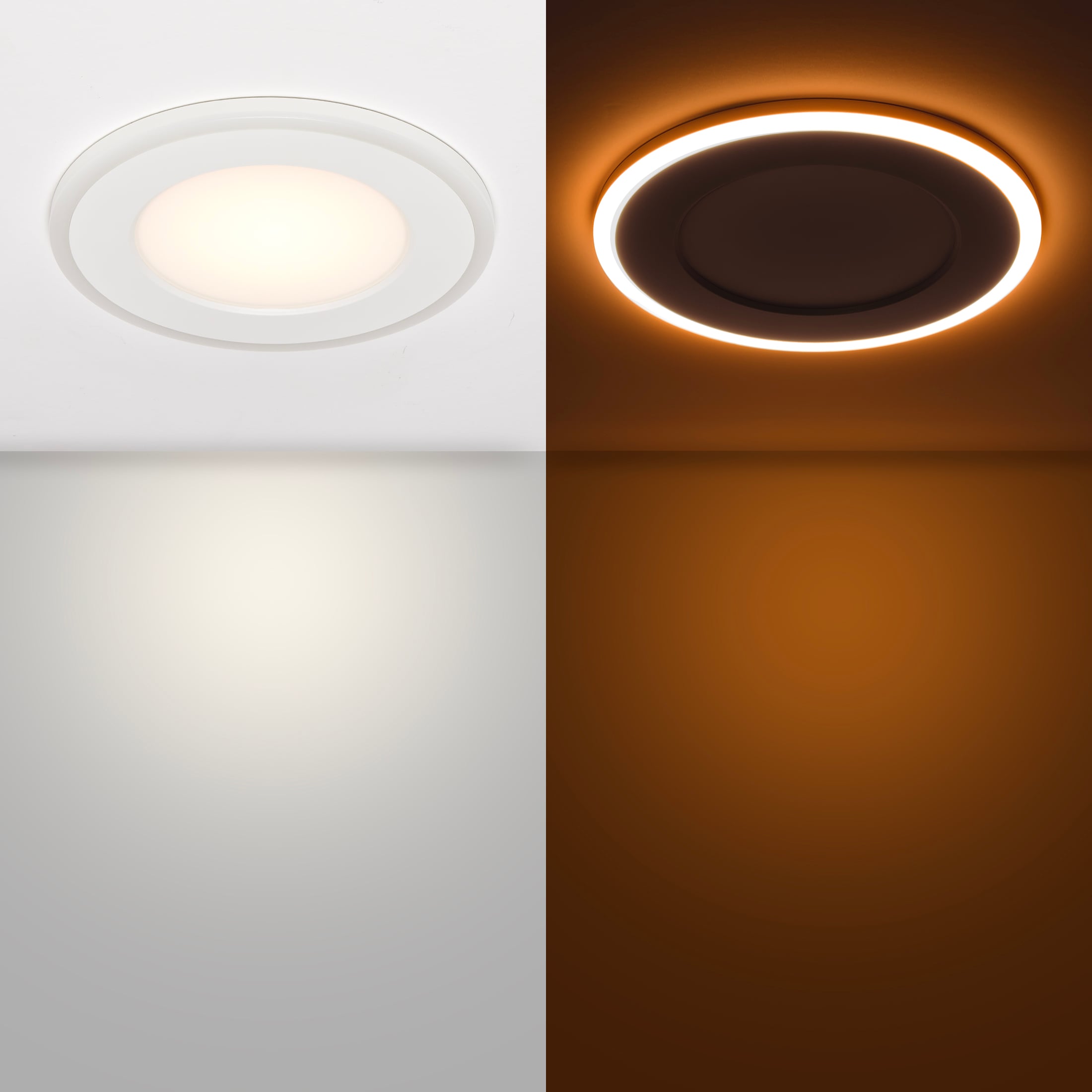 7.5-Inch White Aluminum LED Recessed Downlight with Night Light