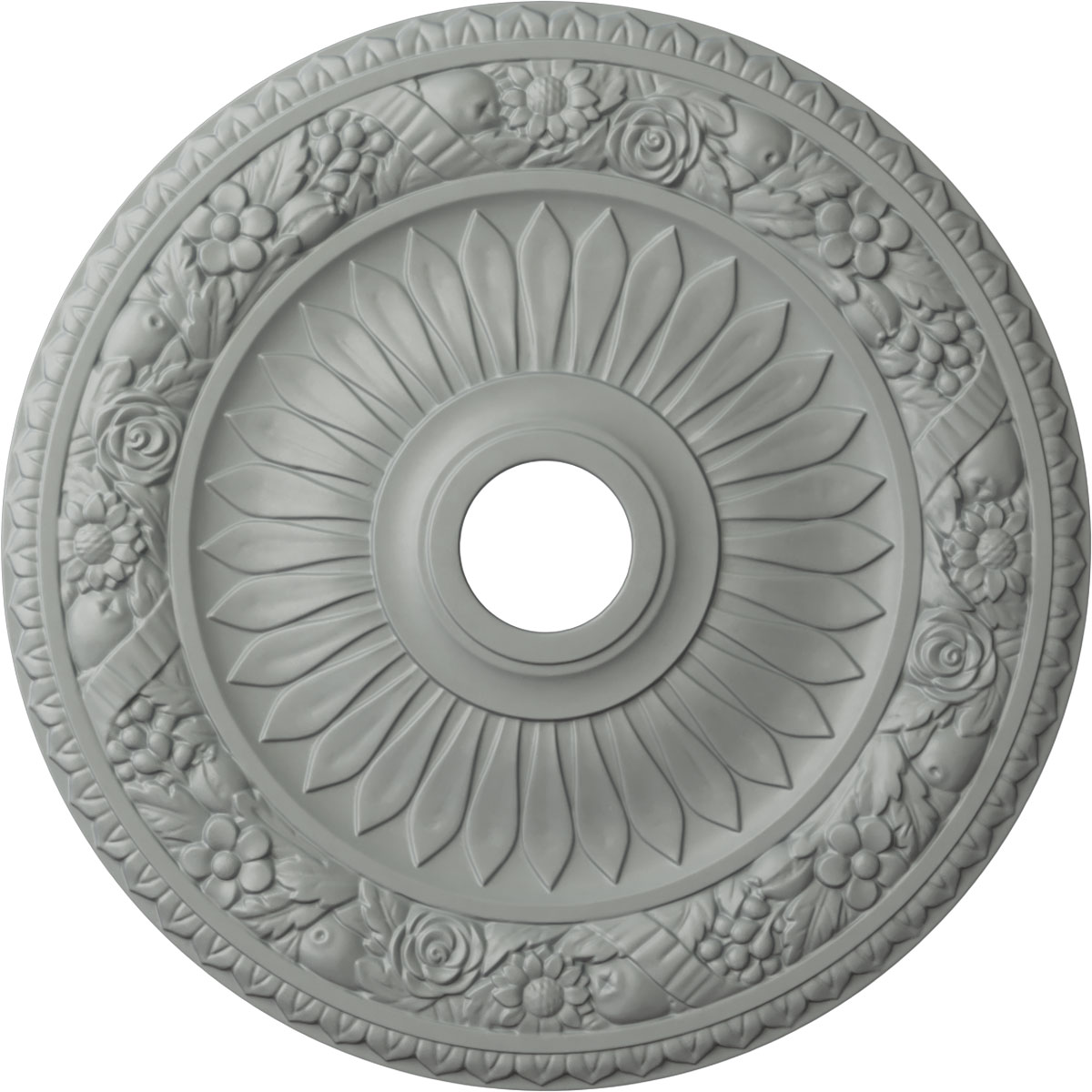 Ekena Millwork CM23BE Bellona 23.625-Inches W x 23.625-Inches L Architectural Primed Polyurethane Whole Ceiling Medallion