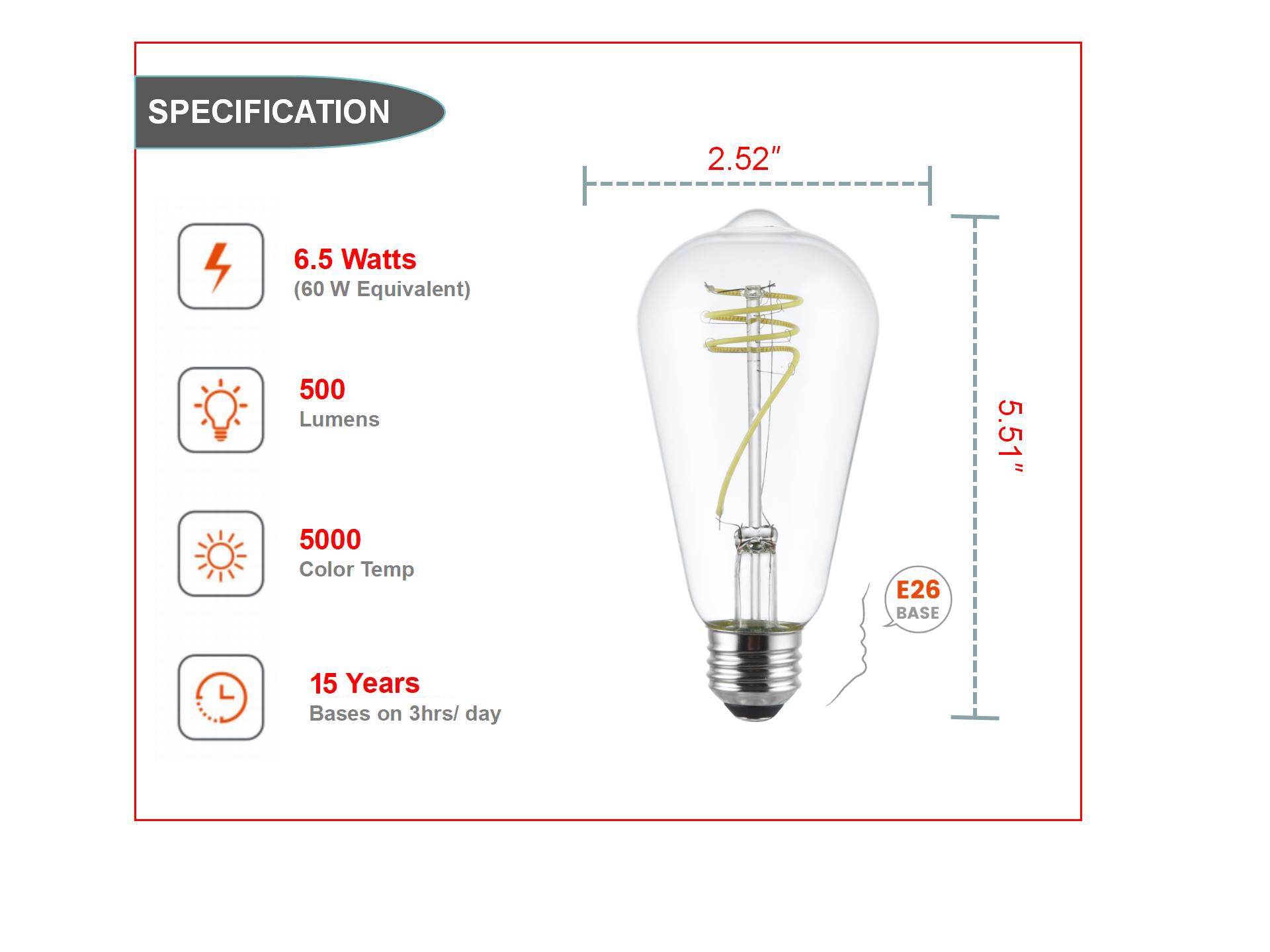 Utilitech 5ST19DG6.5WRSCL50K3P Led-Lights - View #4