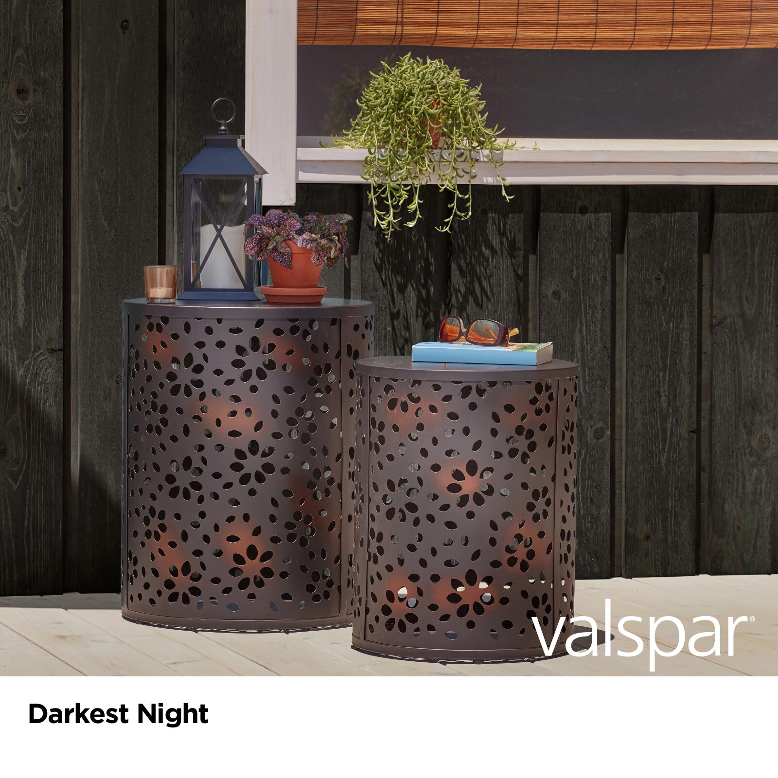 Valspar Darkest Night Semi-transparent Exterior Wood Stain and Sealer  (Half-pint) in the Exterior Stains department at