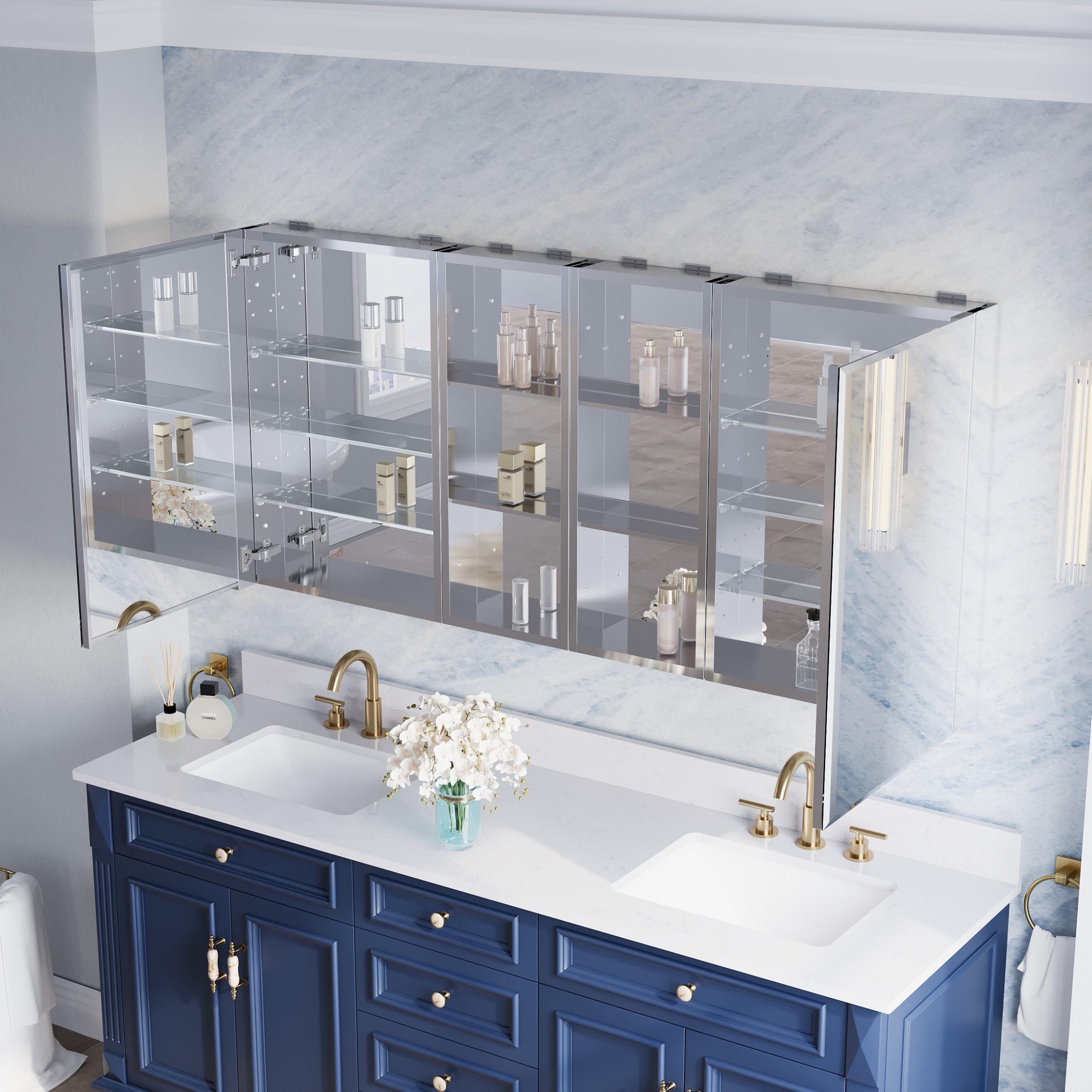 WELLFOR B20L30MC30MCB20R Bathroom-Wall-Cabinets - View #2