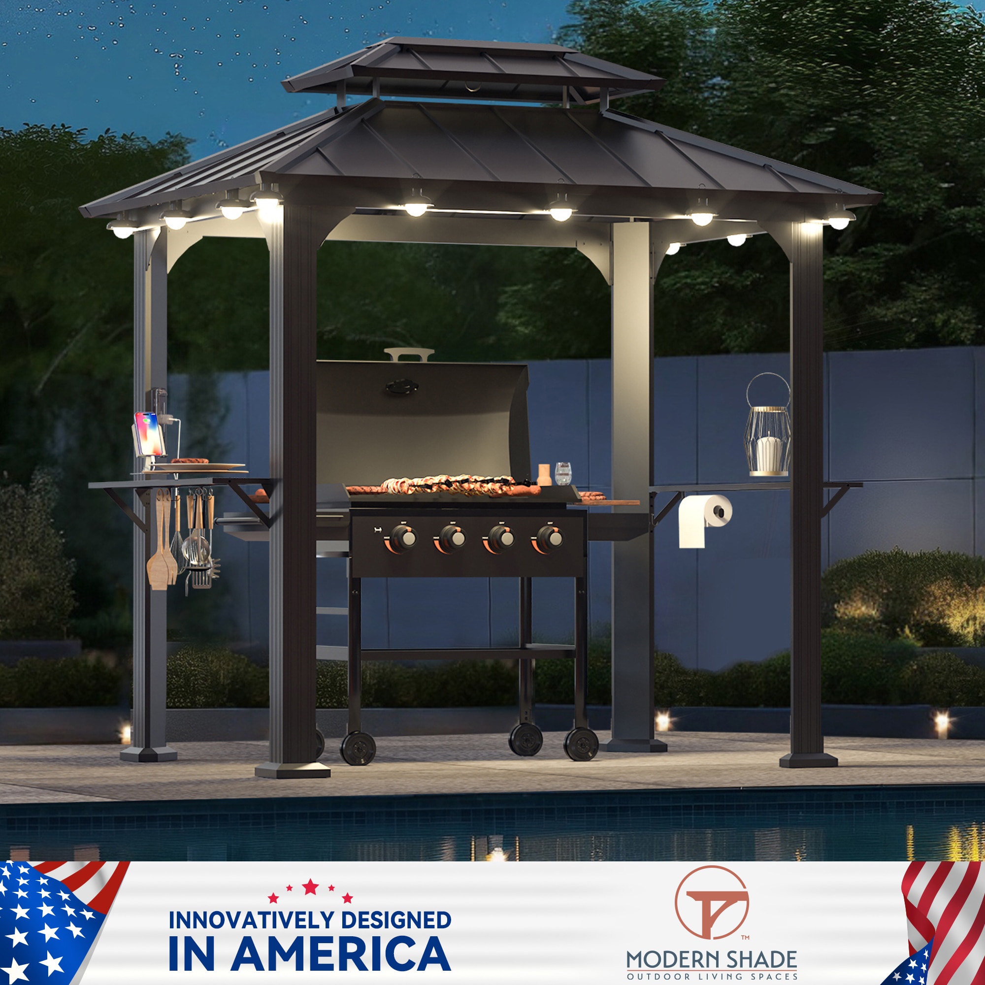 ELEVATE OUTDOORS IG10600004-N Wood-Resin-Gazebos - View #4