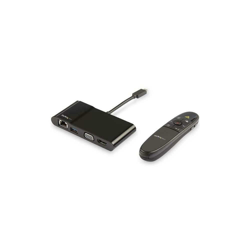StarTech SYBA144512 Startech BNDDKTCHVPRS USB-C Multiport Adapter with Wireless Presenter Remote