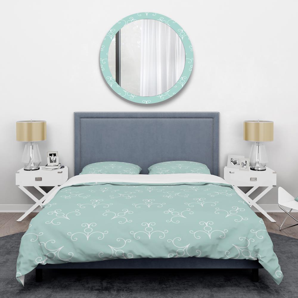 Designart BED24006-T 3 -Piece Blue Twin Duvet cover Set
