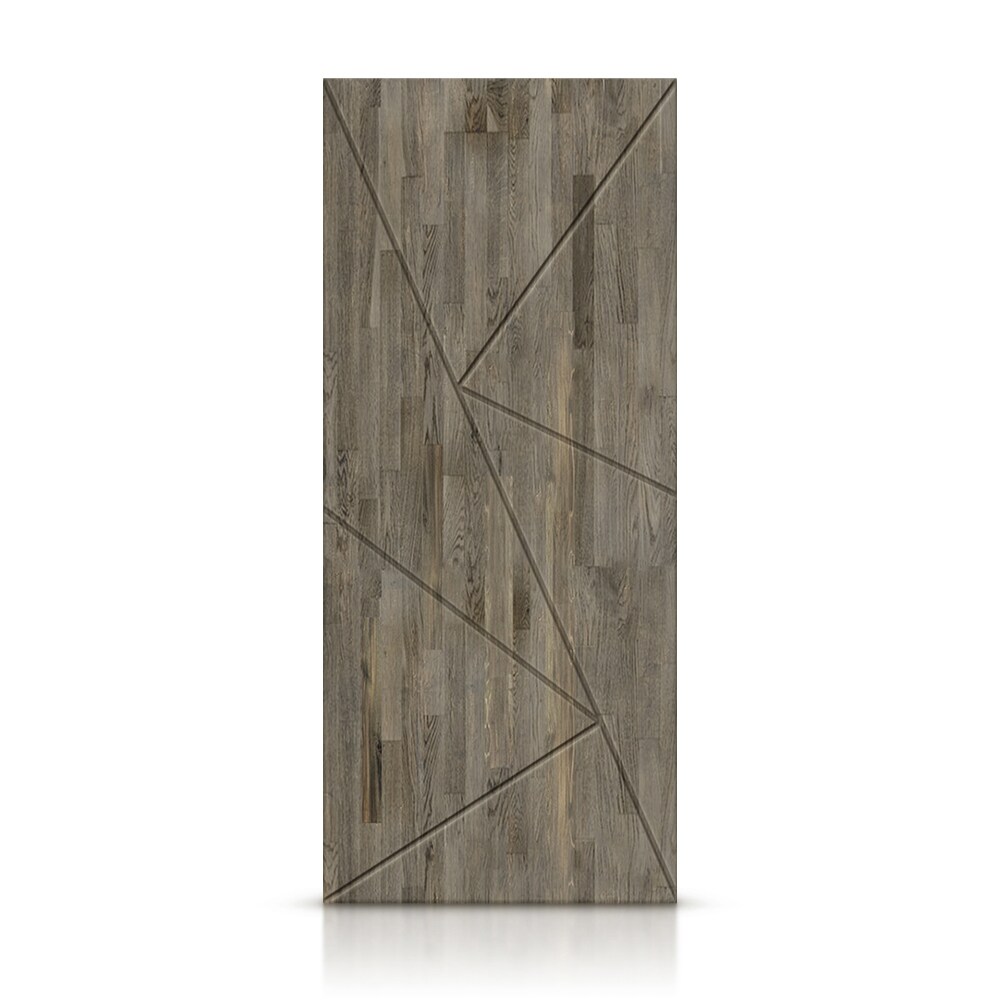 CALHOME DFJ233-84X42-GT DFJ233 42-in x 84-in Weather Gray Textured Hollow core Stained Pine Wood Slab Door
