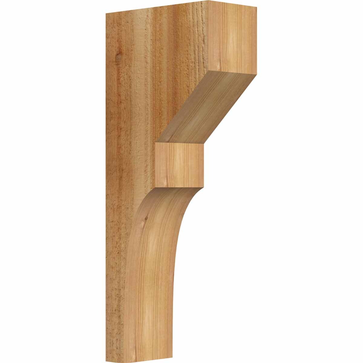 Ekena Millwork COR04X08X20MON00RWR 4-in x 8-in x 20-in Monterey Unfinished Western red cedar Wood Paintable/Stainable Corbel