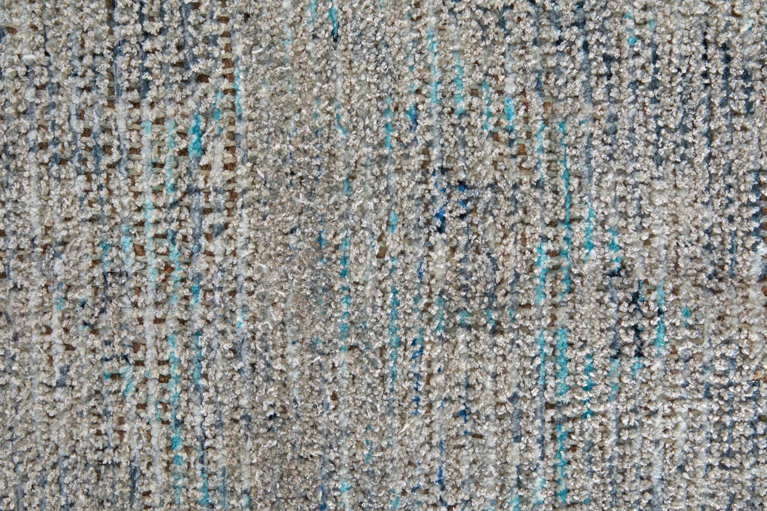 Spa Blue & Warm Gray Handmade Tufted Wool-Viscose Blend Area Rug - 2' x 3'